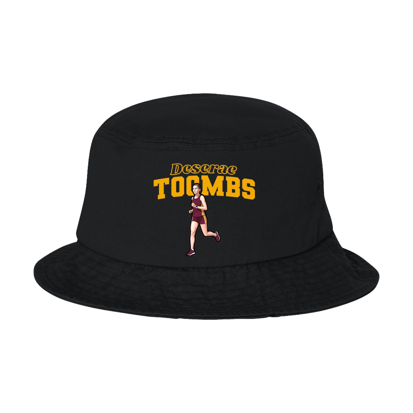 Bucket Cap — Name Arch in Black