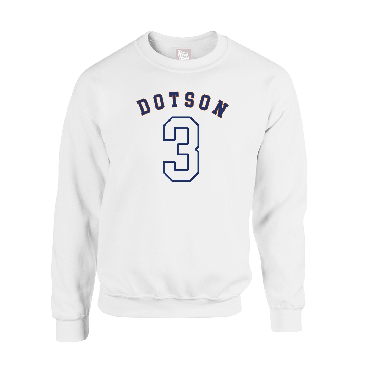 Fleece Crew — Shirsey Arch in White