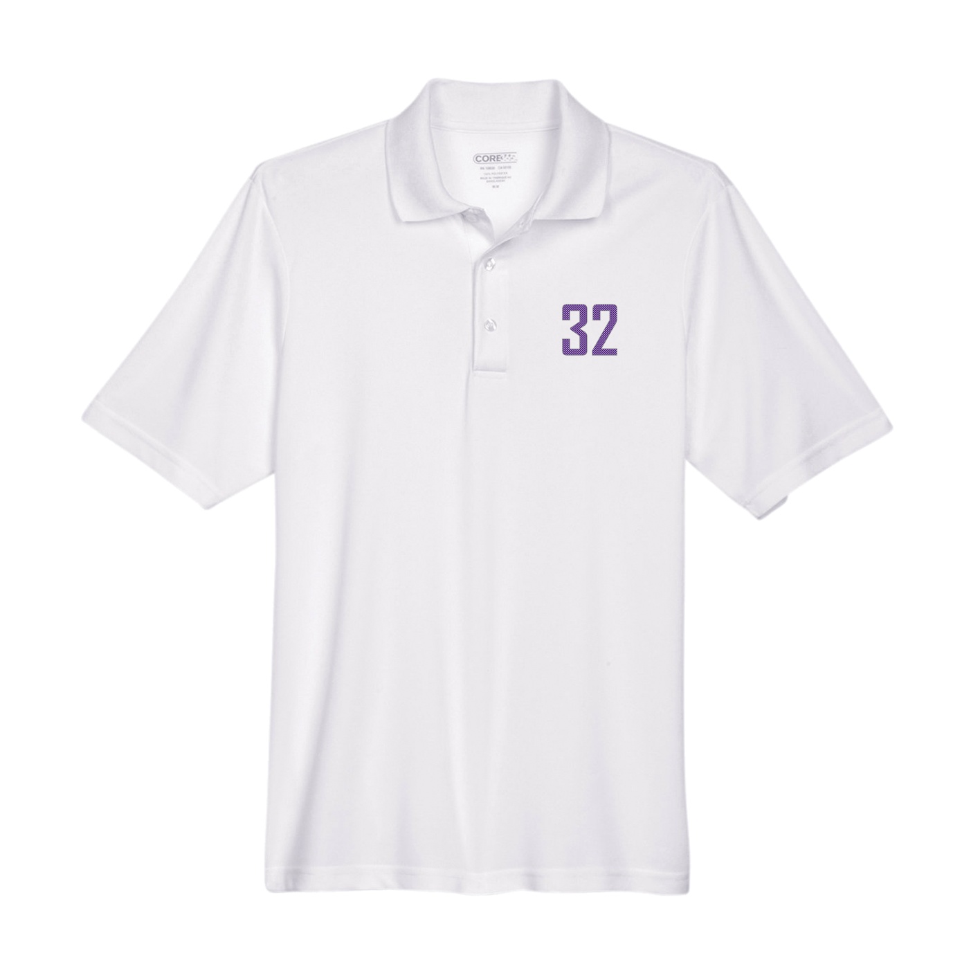 Performance Polo — Front Shirsy in White