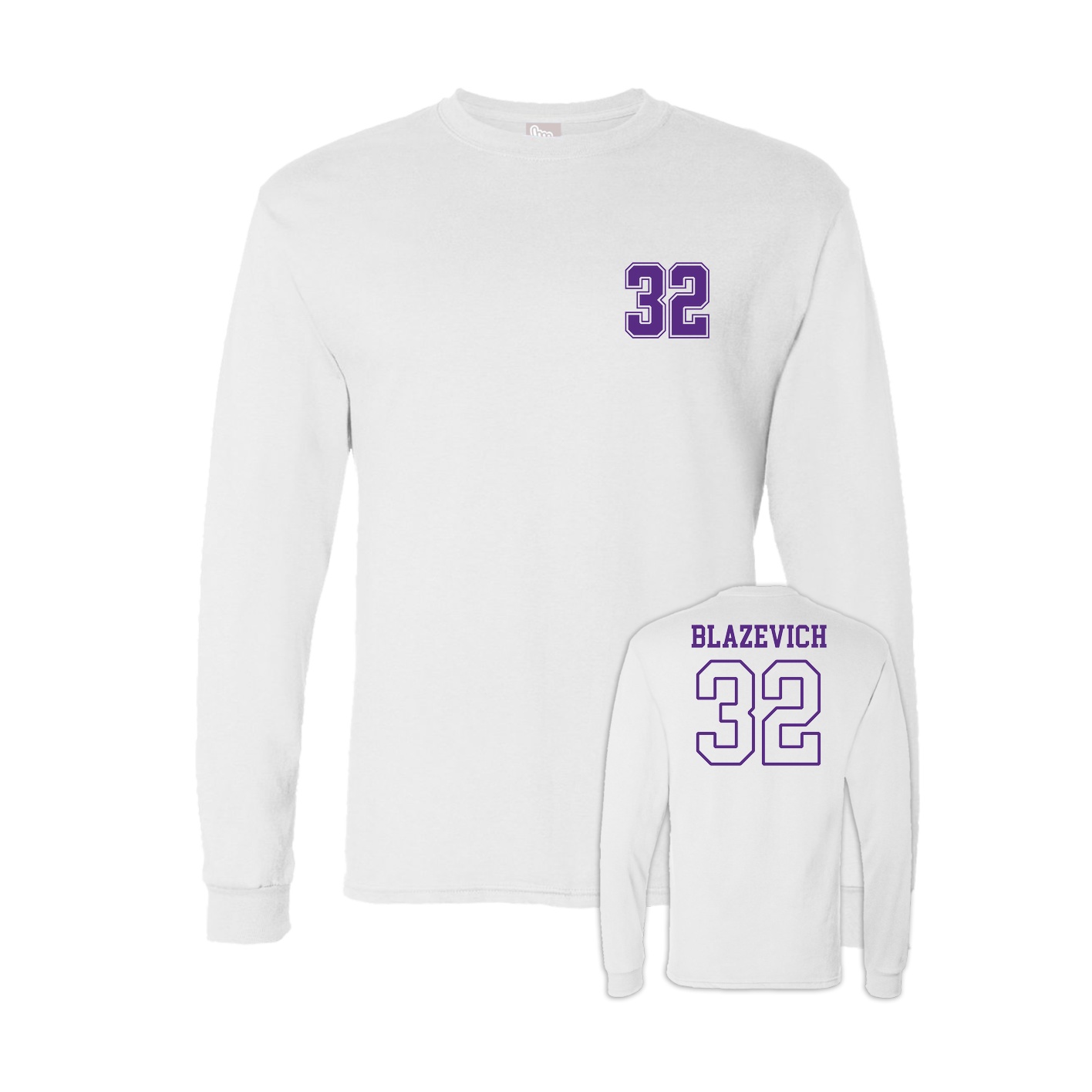 Long Sleeve Tee — Chest Back in White