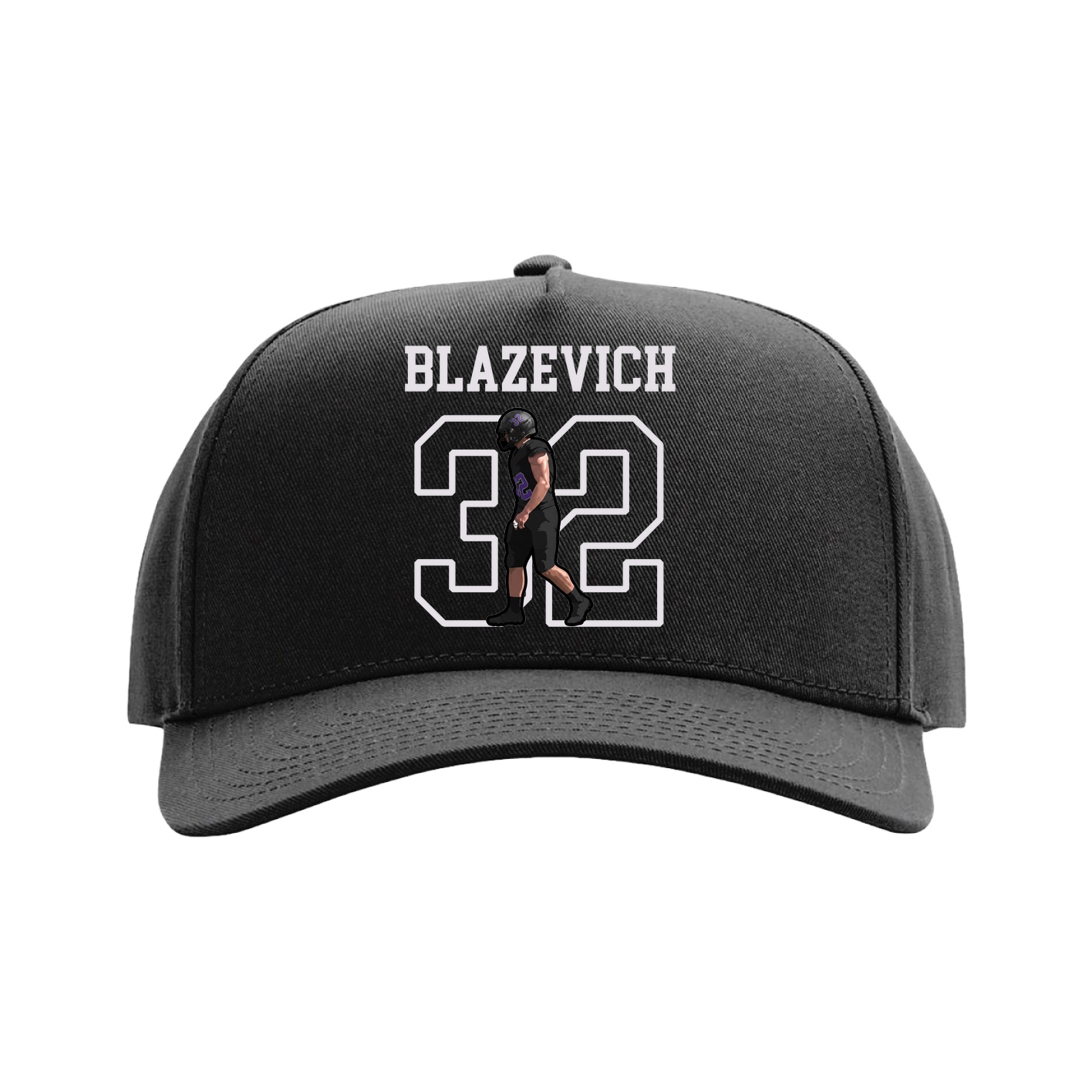 Full Fabric Five-Panel Champ Cap — Shirsey in Black