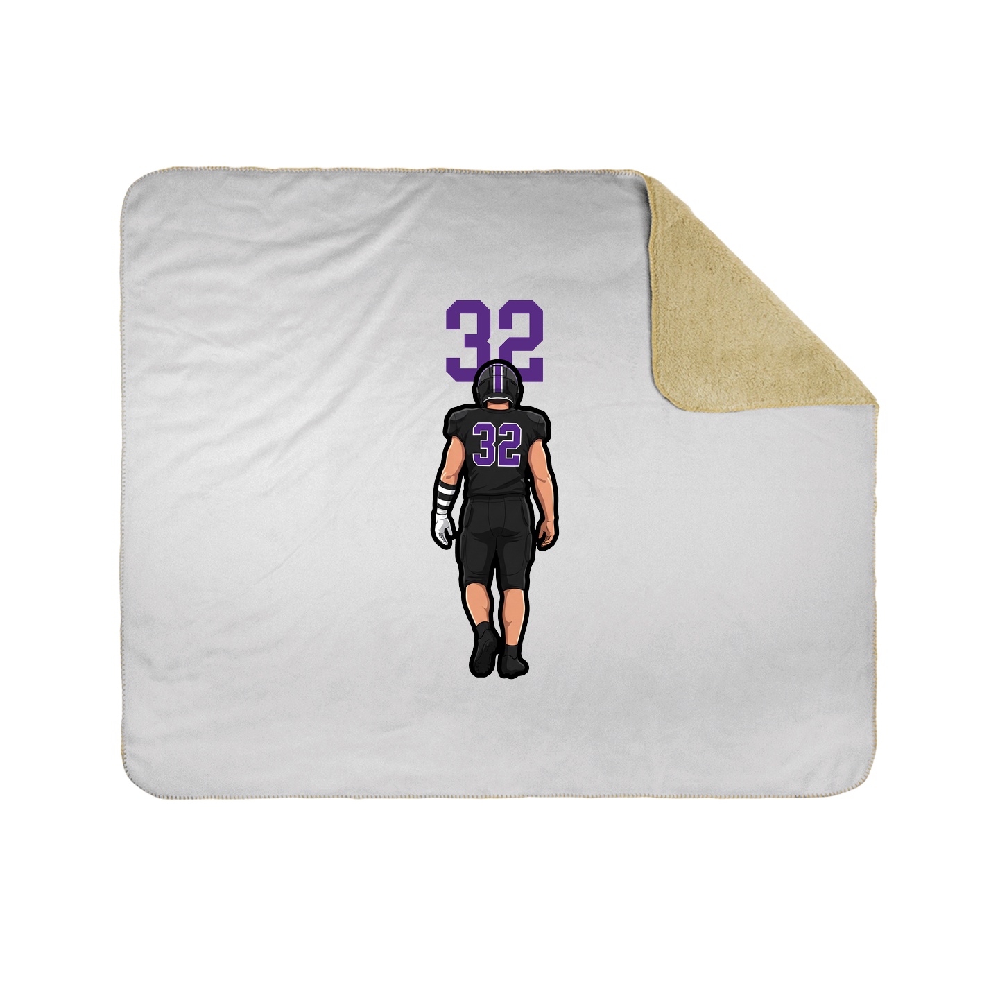 Throw Blanket — Number Top in White