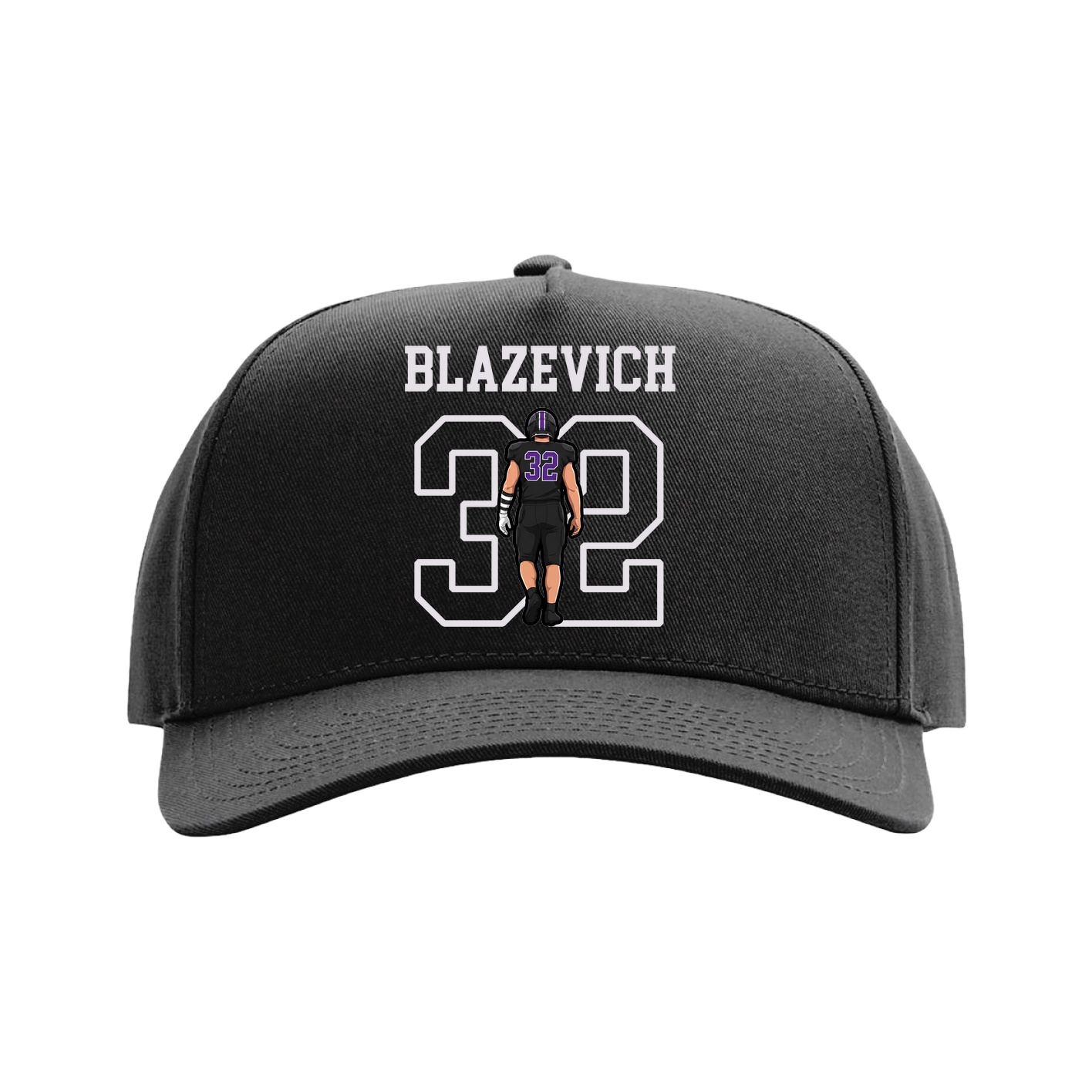 Full Fabric Five-Panel Champ Cap — Shirsey in Black