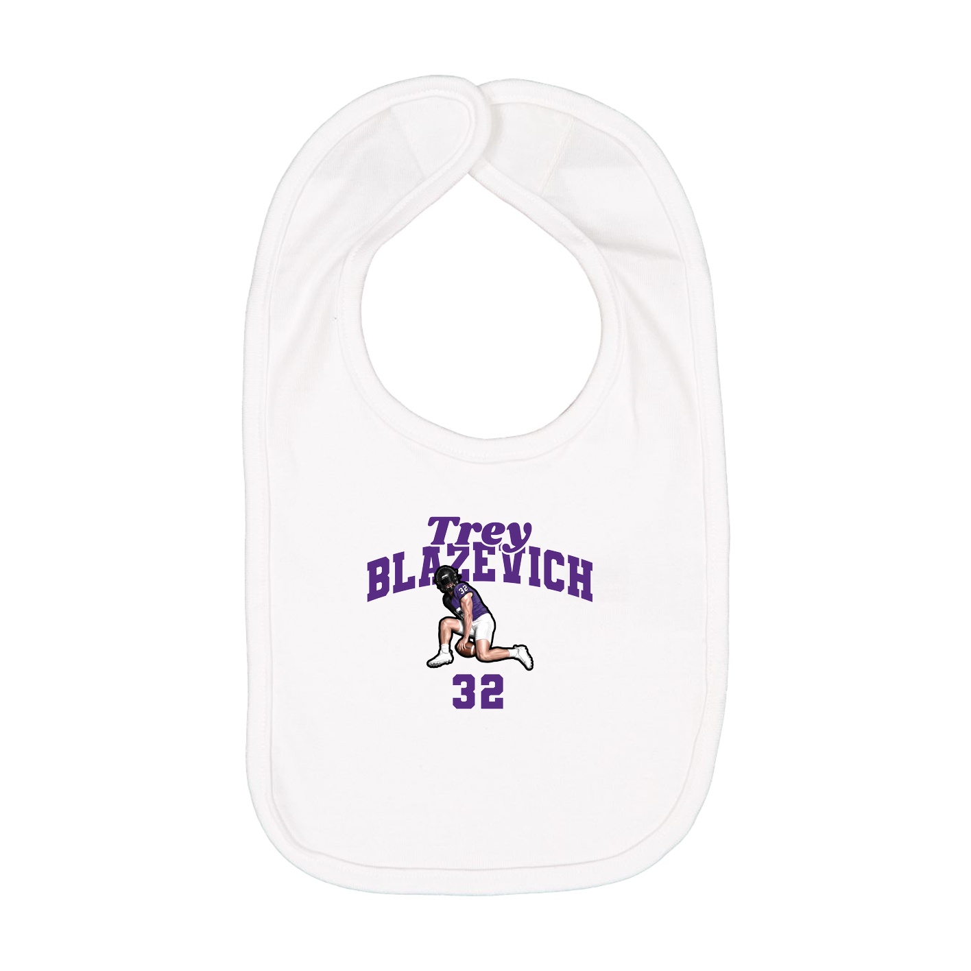 Infant Bib — Signature Arch in White