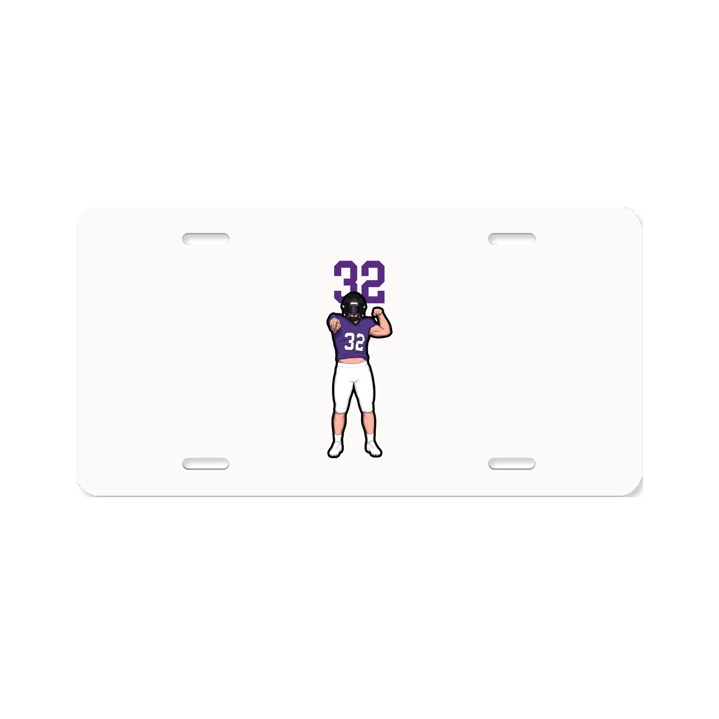 License Plate — Number Top in Classic
