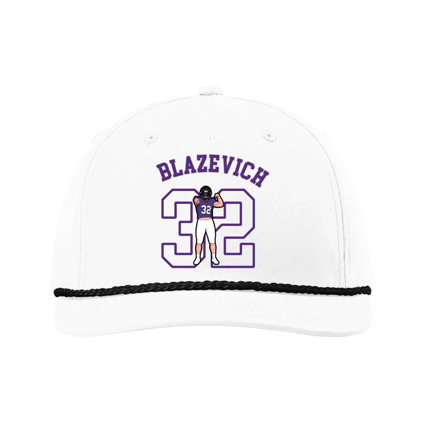 Five-Panel Classic Rope Cap — Shirsey Arch in White