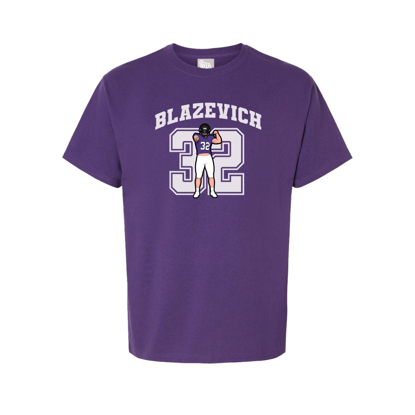Youth Tee — Number in Purple