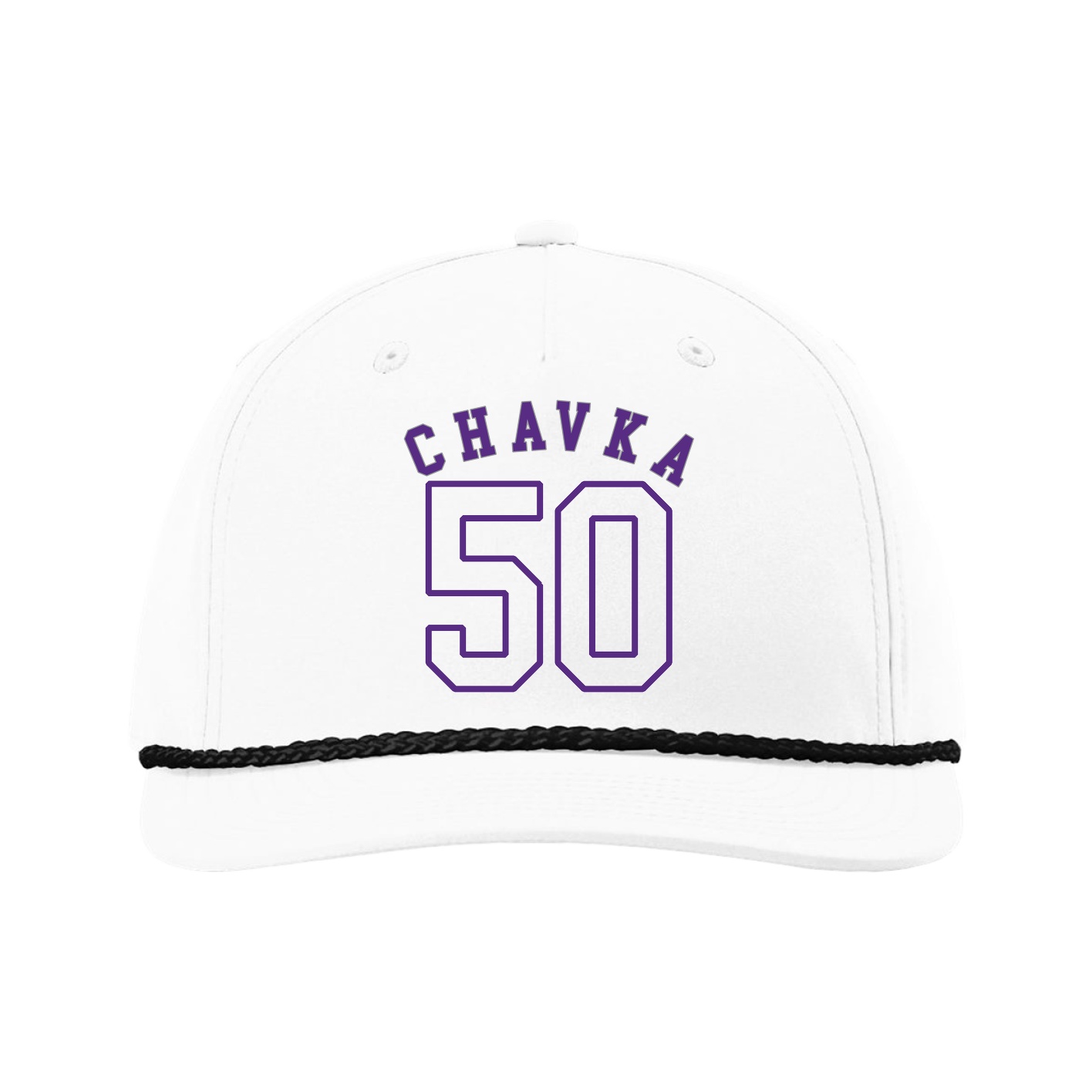 Five-Panel Classic Rope Cap — Shirsey Arch in White