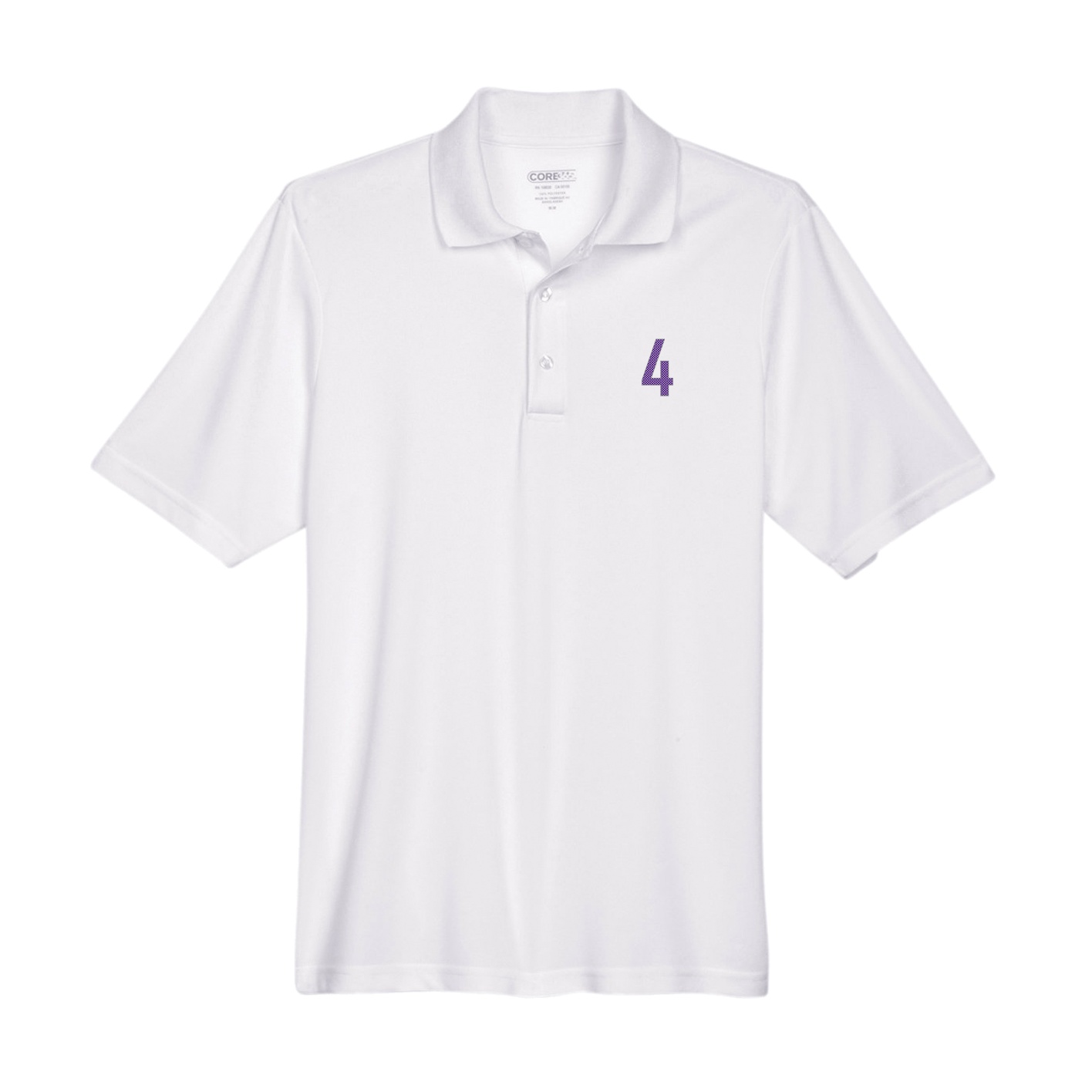 Performance Polo — Front Shirsy in White