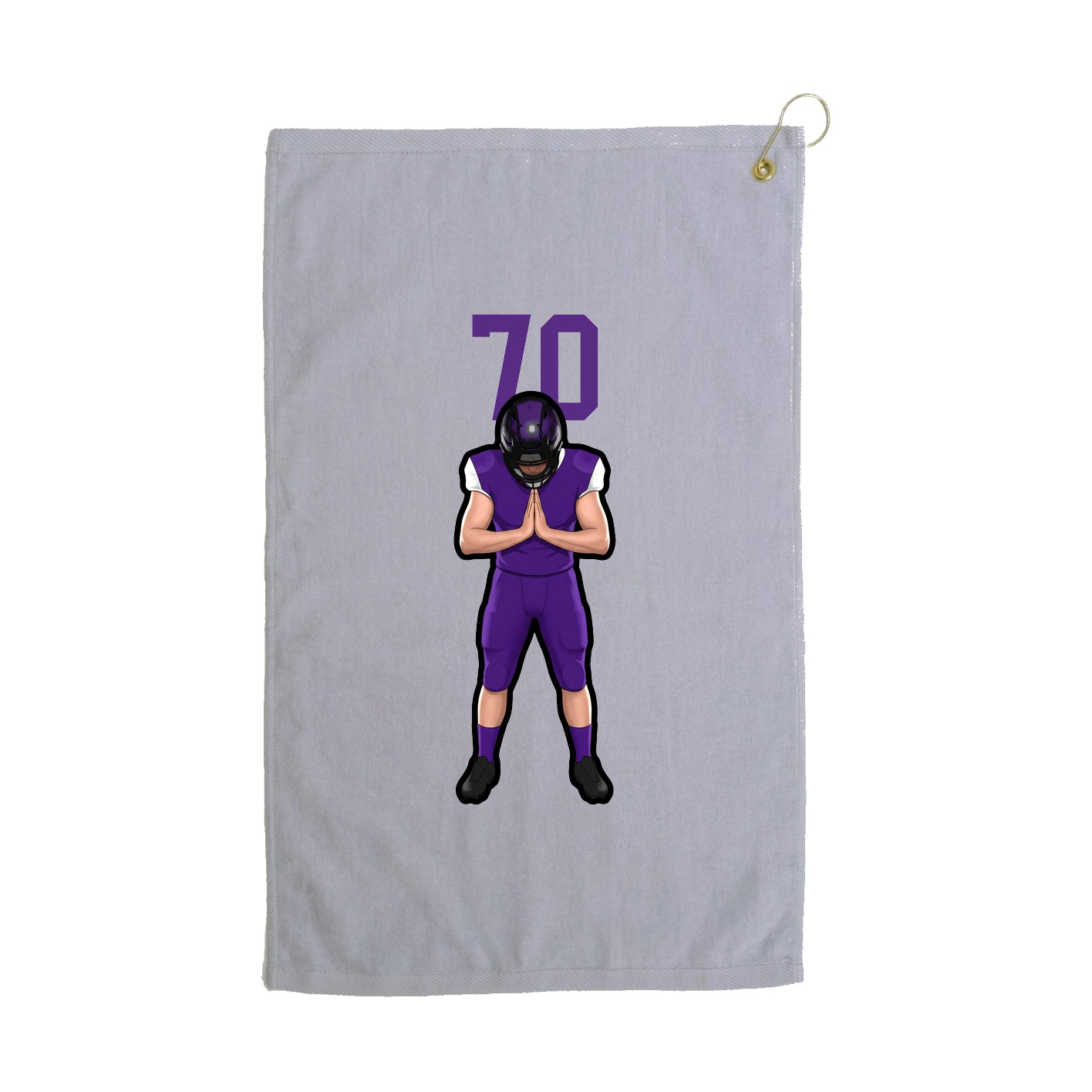 Golf Towel — Number Top in Grey
