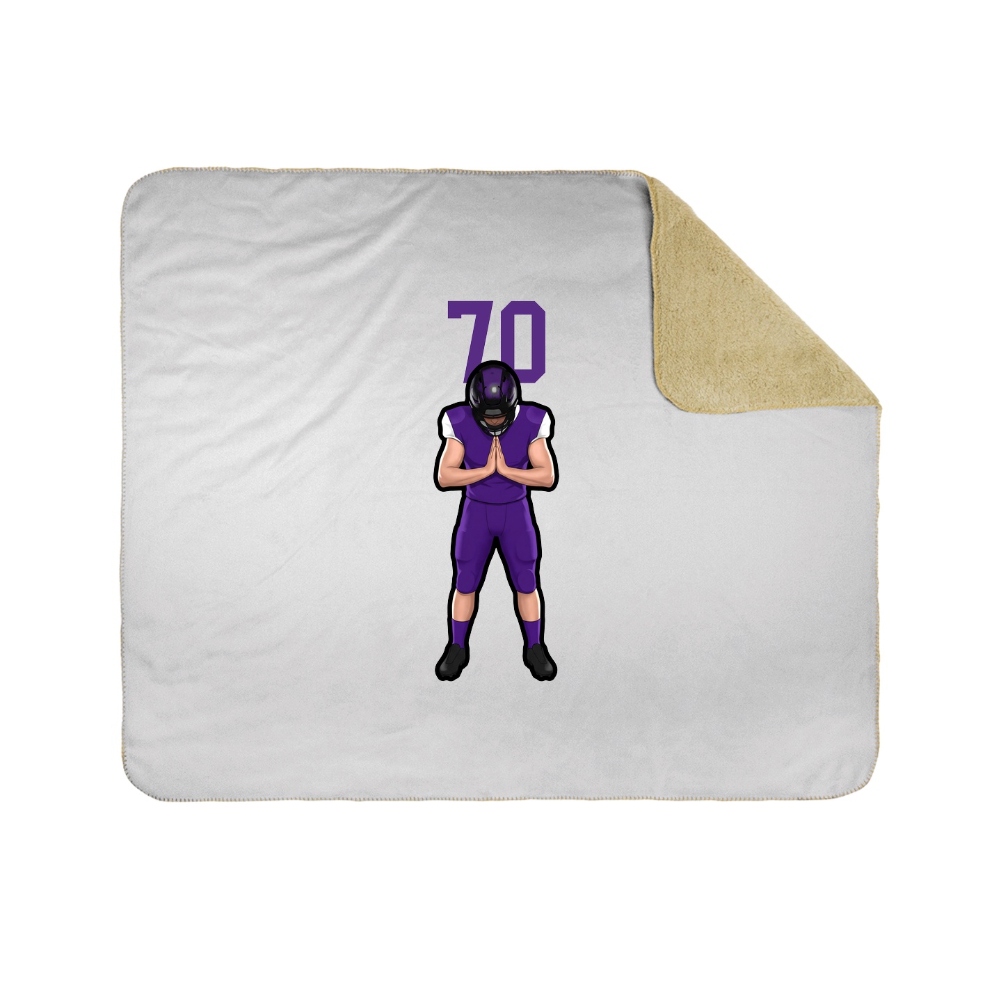 Throw Blanket — Number Top in White