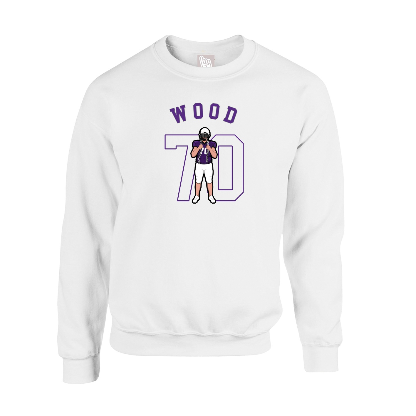 Fleece Crew — Shirsey Arch in White