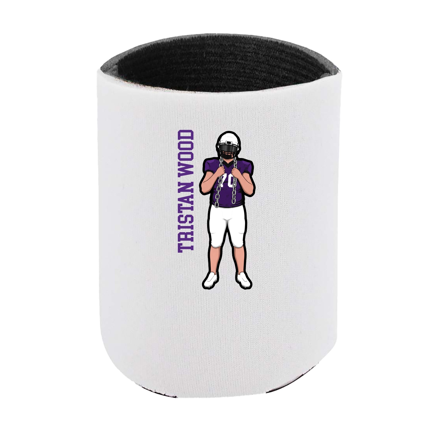 Can Holder — Name Vertical in White