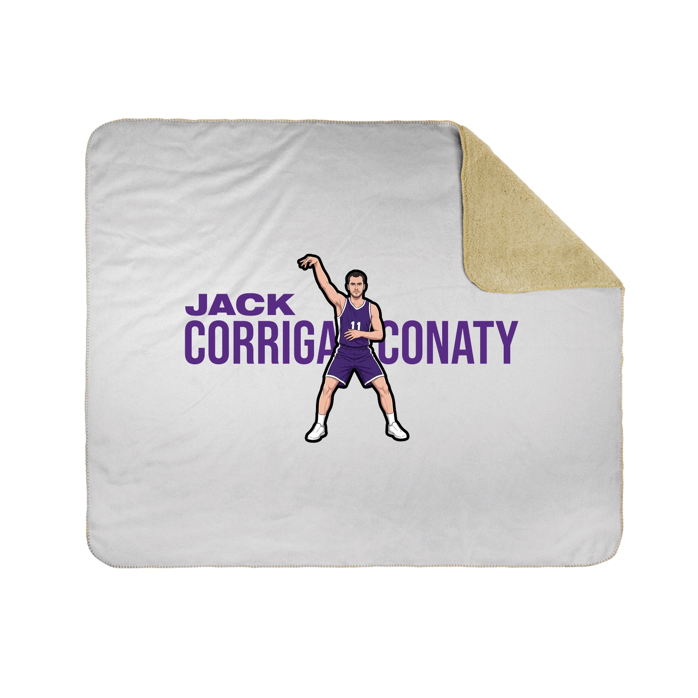 Throw Blanket — Player Name in White