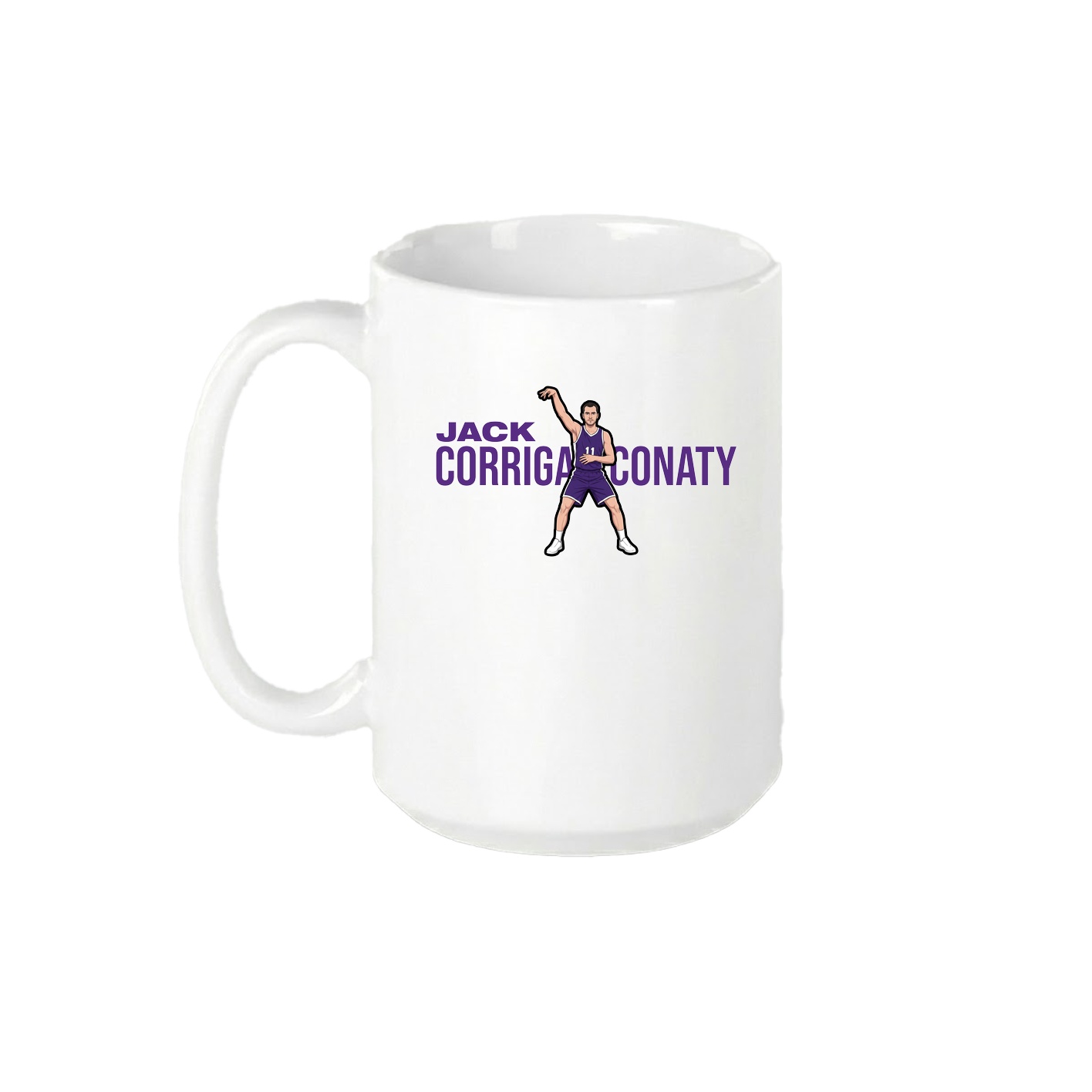 15oz Coffee Mug — Player Name in White