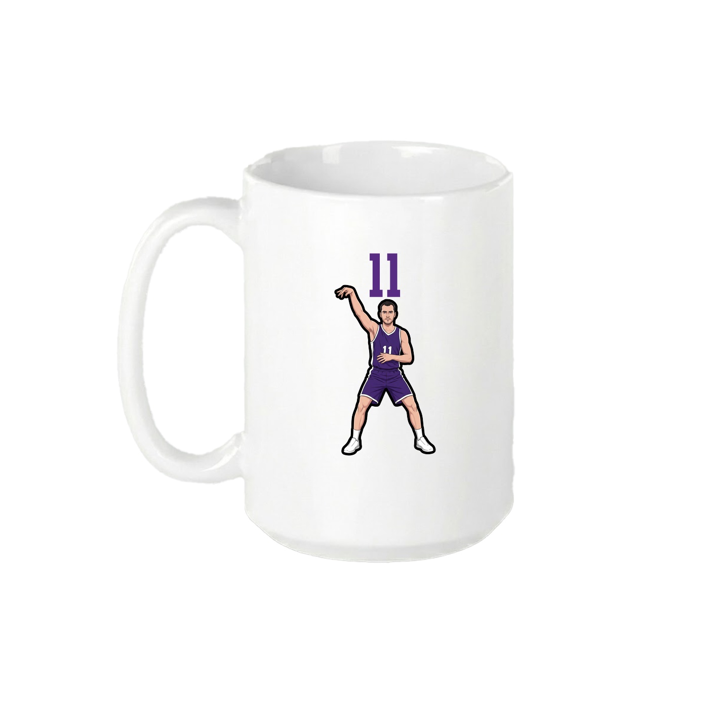 15oz Coffee Mug — Number Top in White