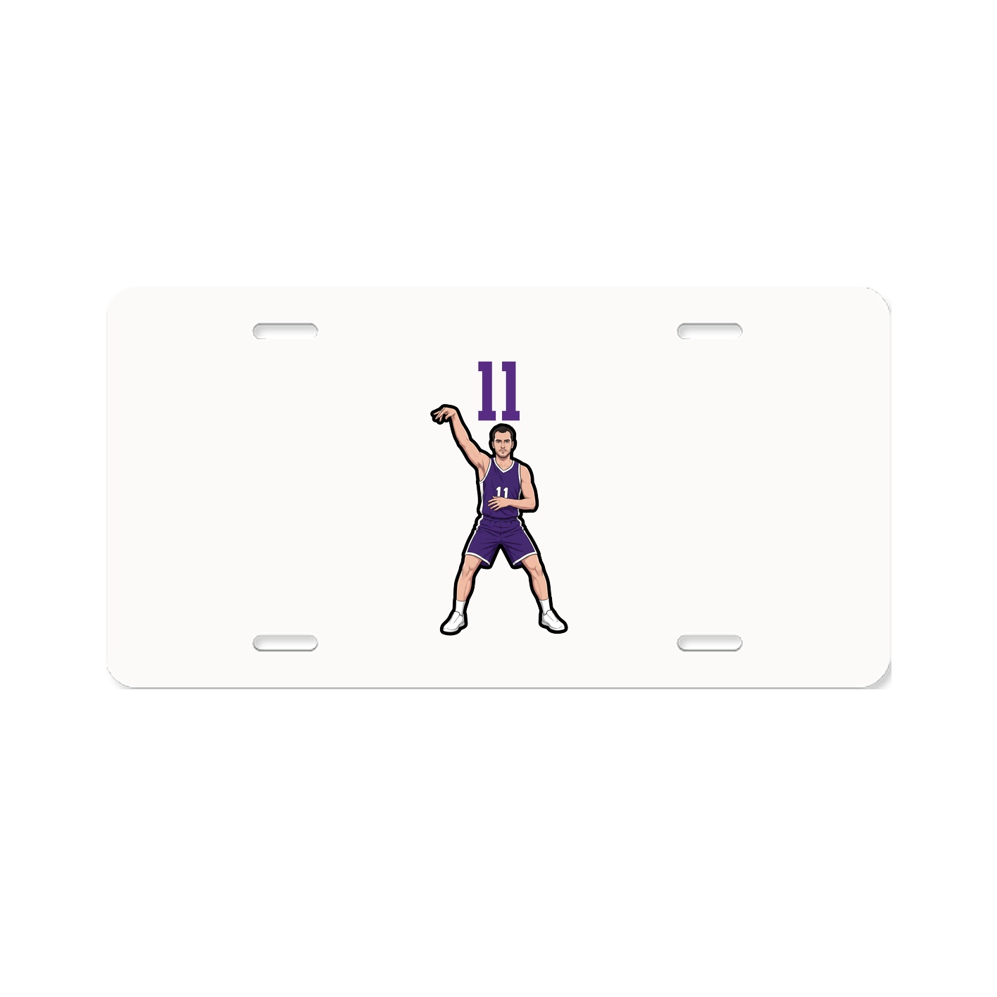 License Plate — Number Top in Classic