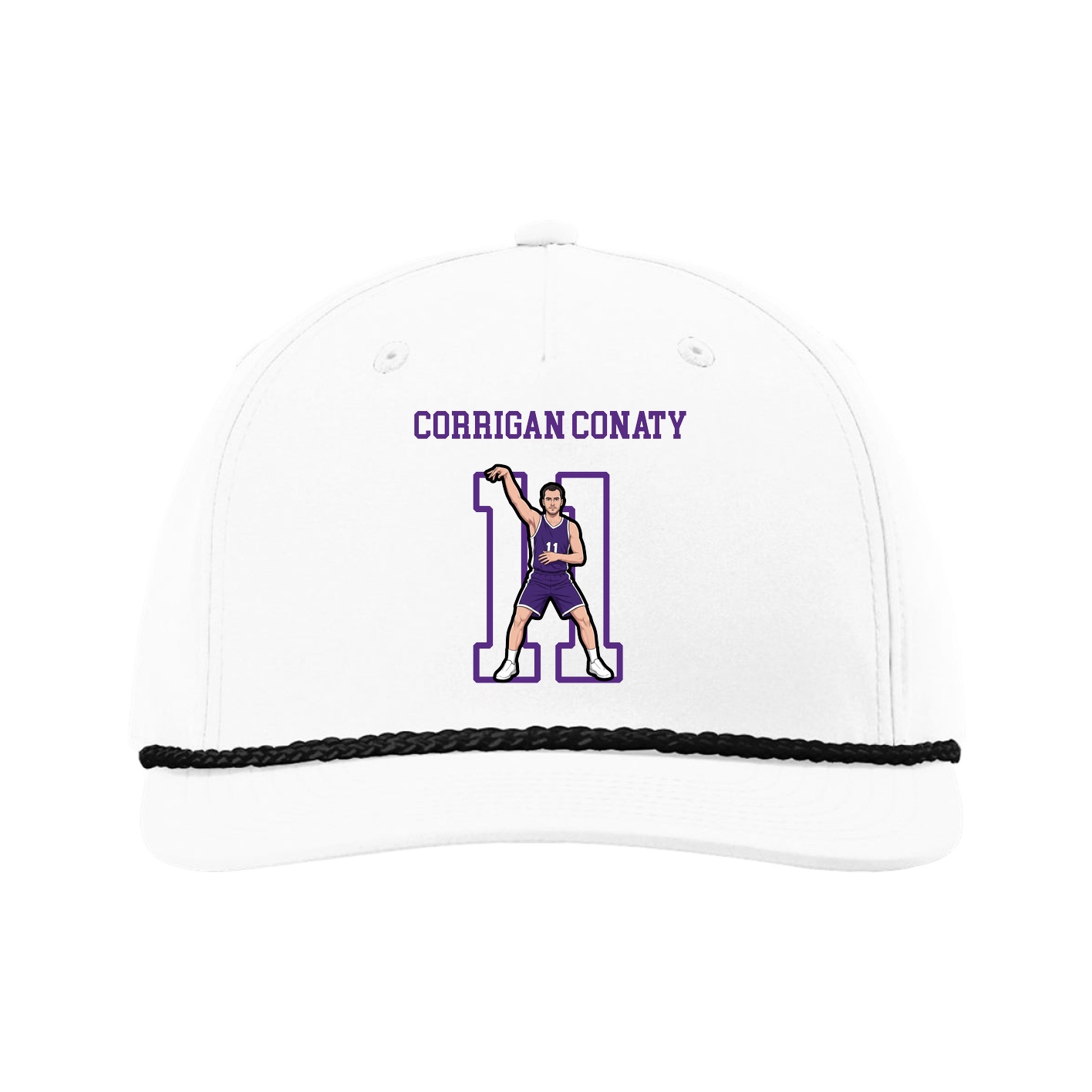 Five-Panel Classic Rope Cap — Shirsey in White