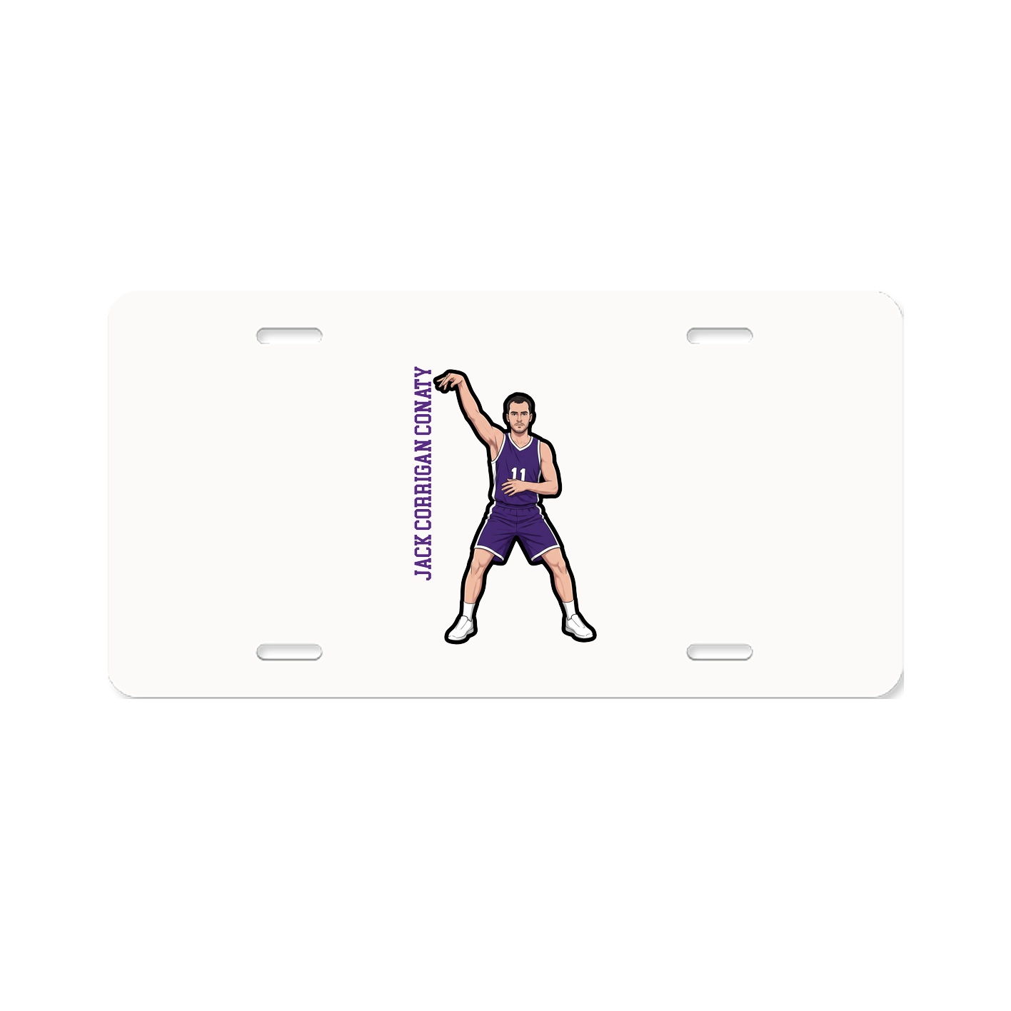 License Plate — Name Vertical in Classic