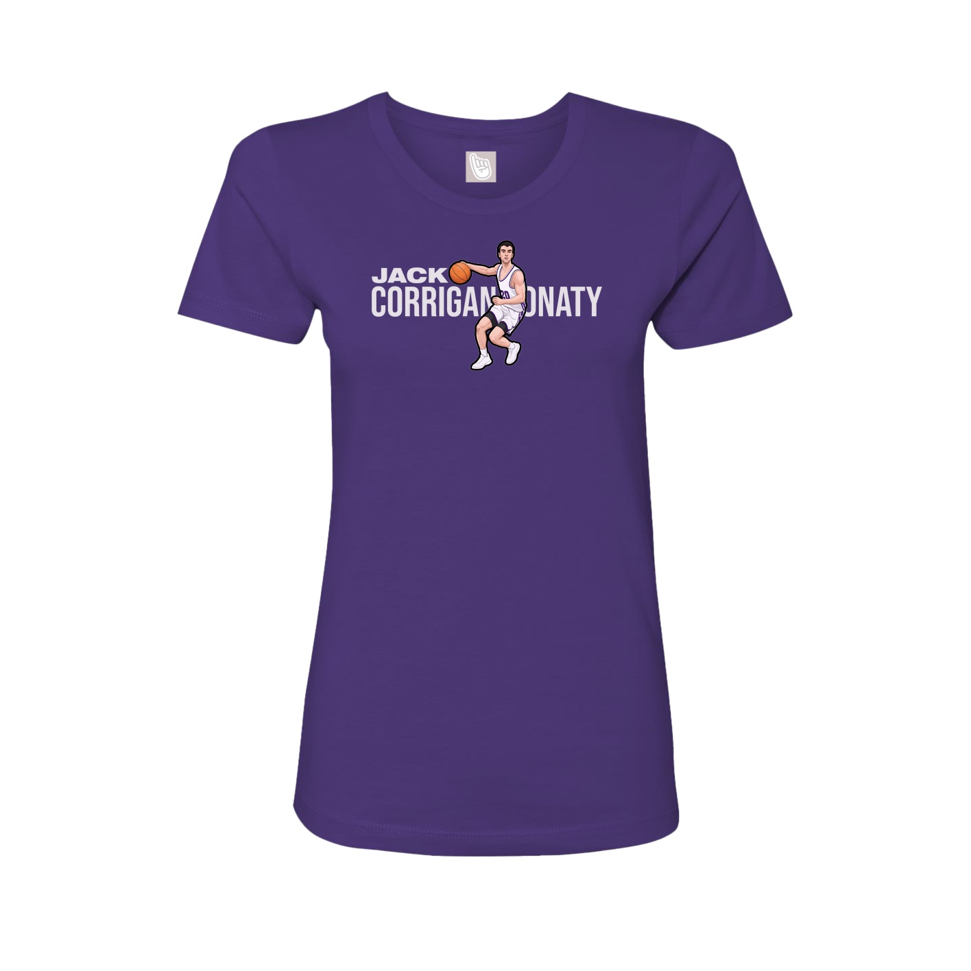 Fitted Women's Tee — Player Name in Purple