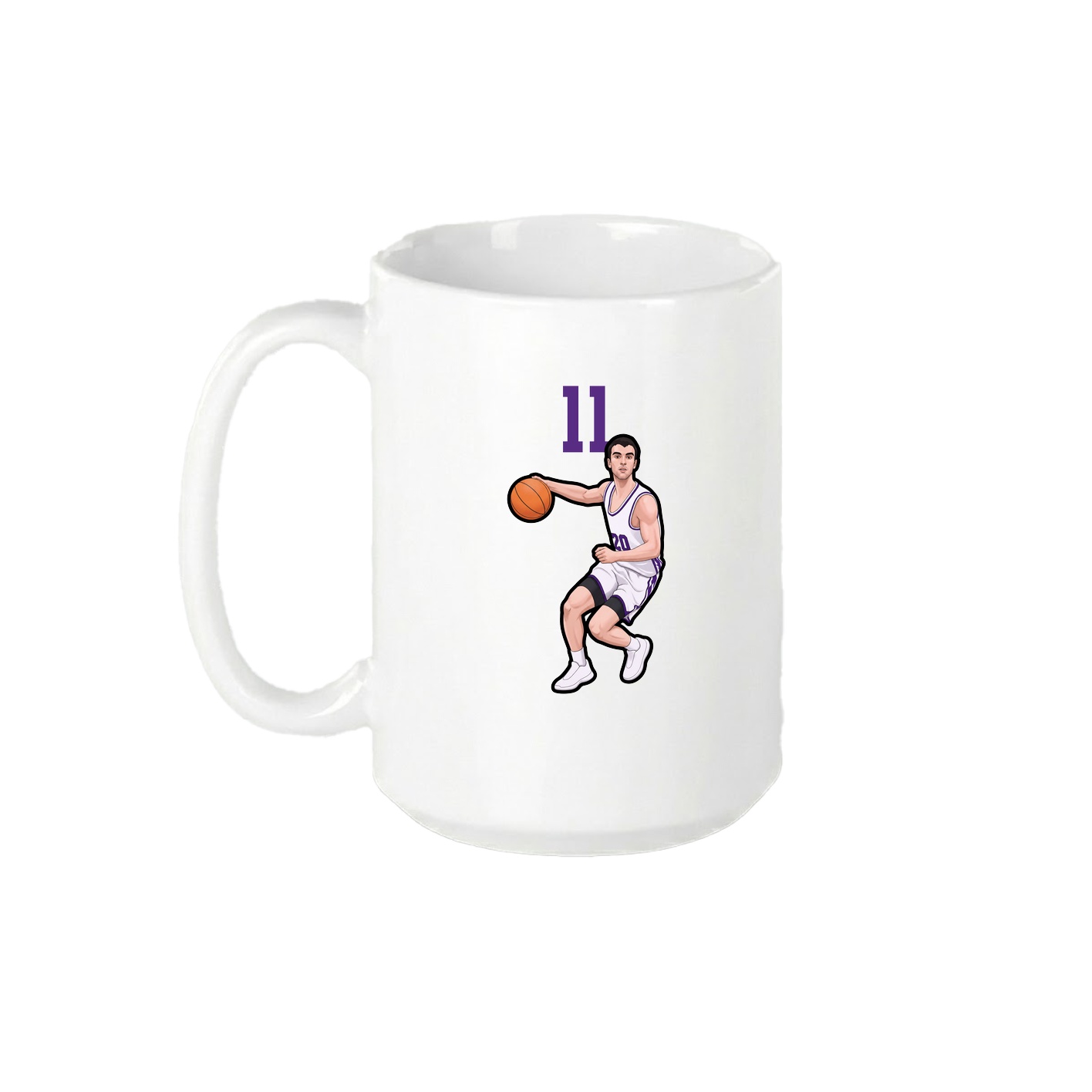15oz Coffee Mug — Number Top in White