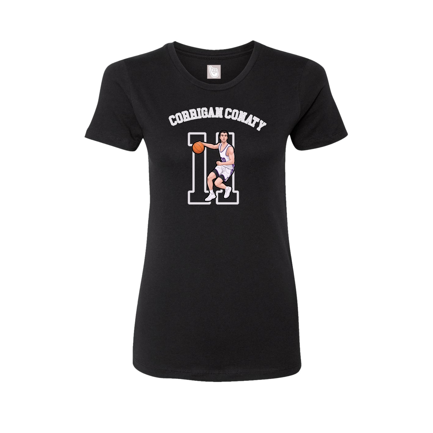 Fitted Women's Tee — Shirsey Arch in Black