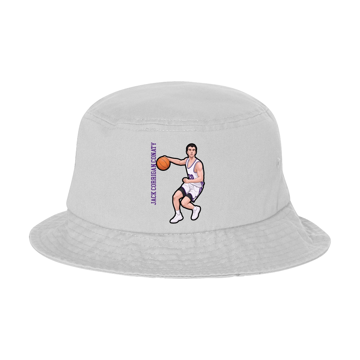 Bucket Cap — Name Vertical in White