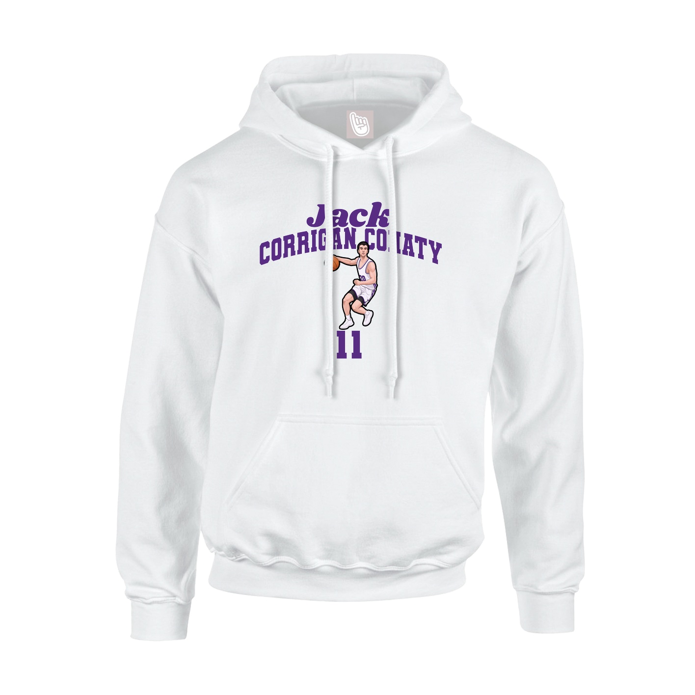 Hoodie — Signature Arch in White