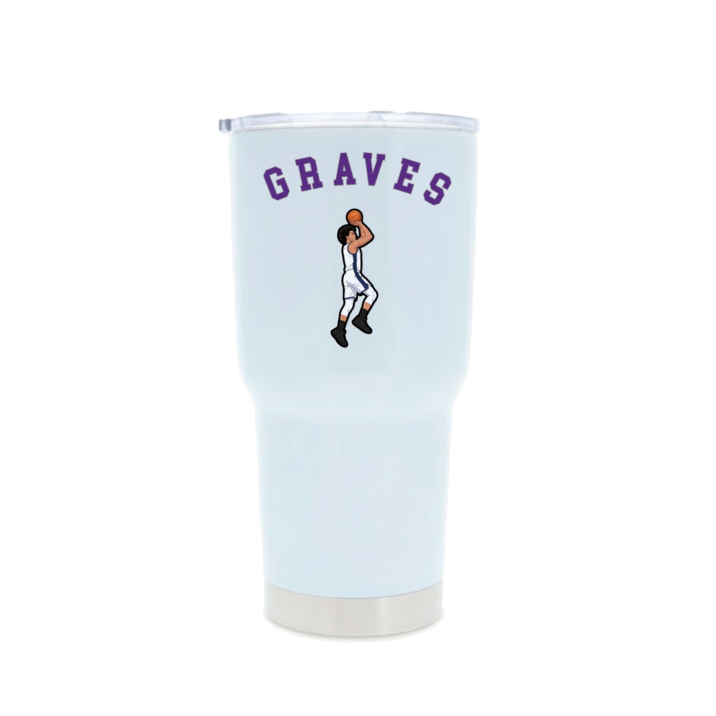 30oz Stainless Steel Tumbler — Shirsey Arch in White