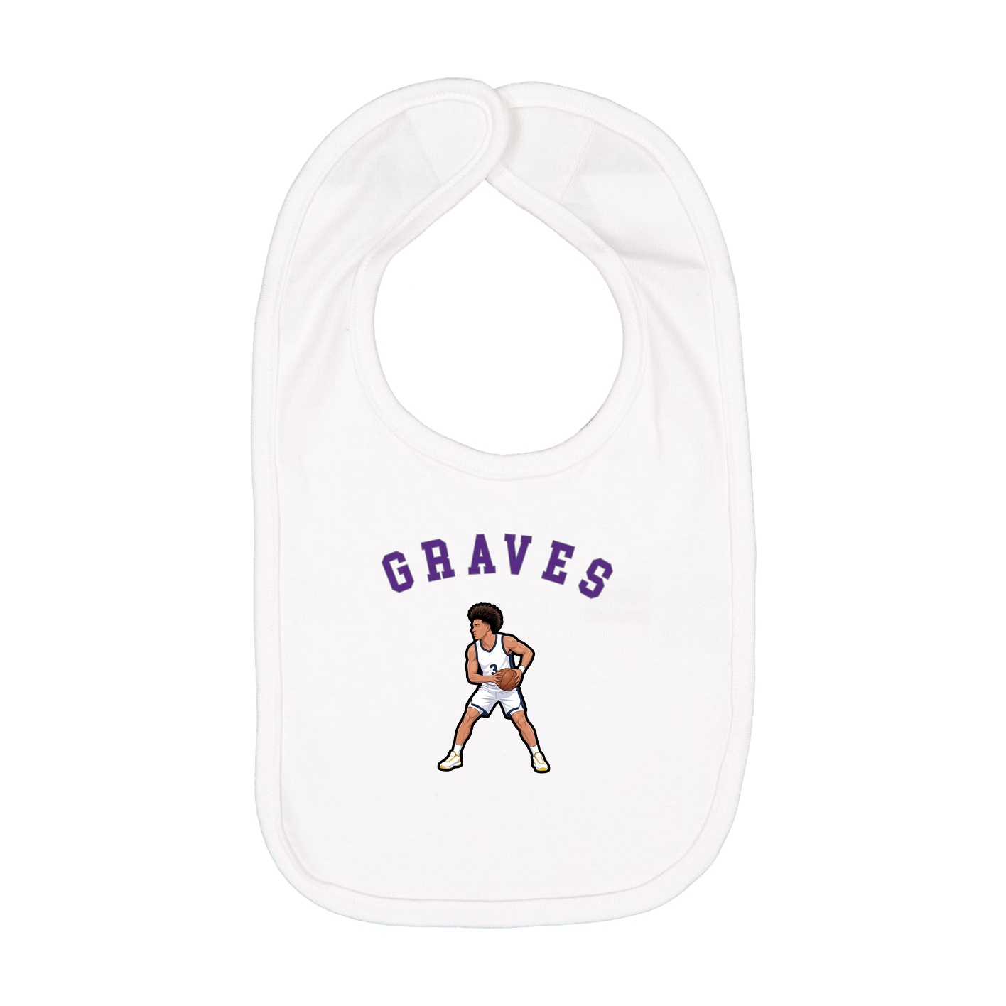 Infant Bib — Shirsey Arch in White