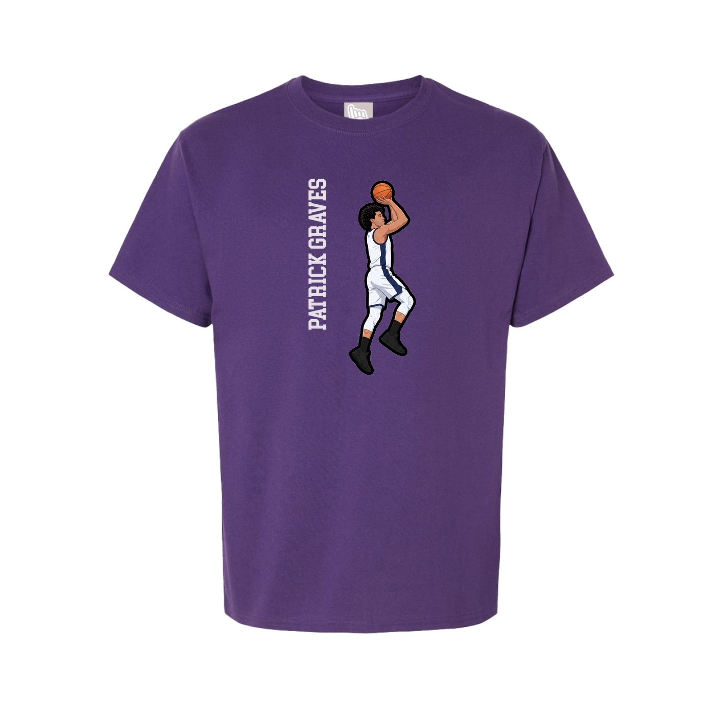 Youth Tee — Name Vertical in Purple