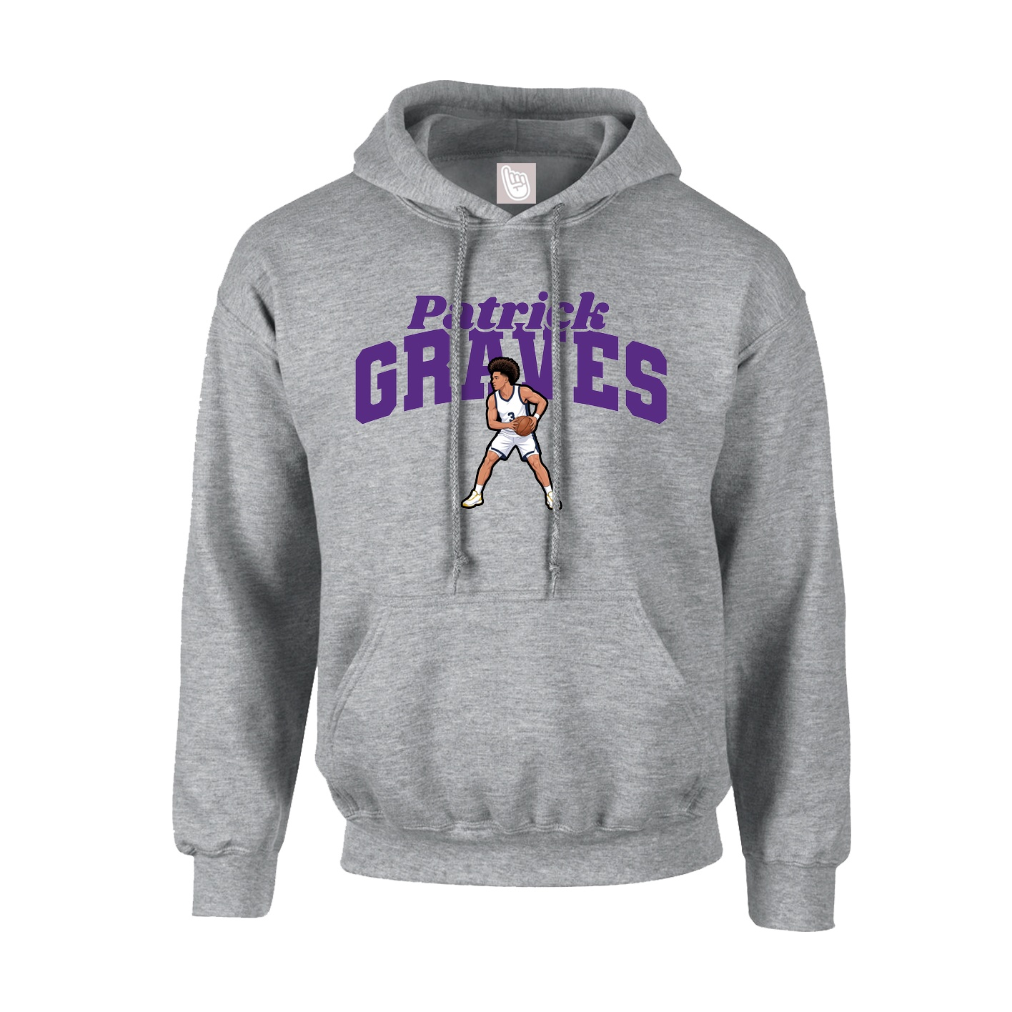 Youth Hoodie — Signature Arch in Grey