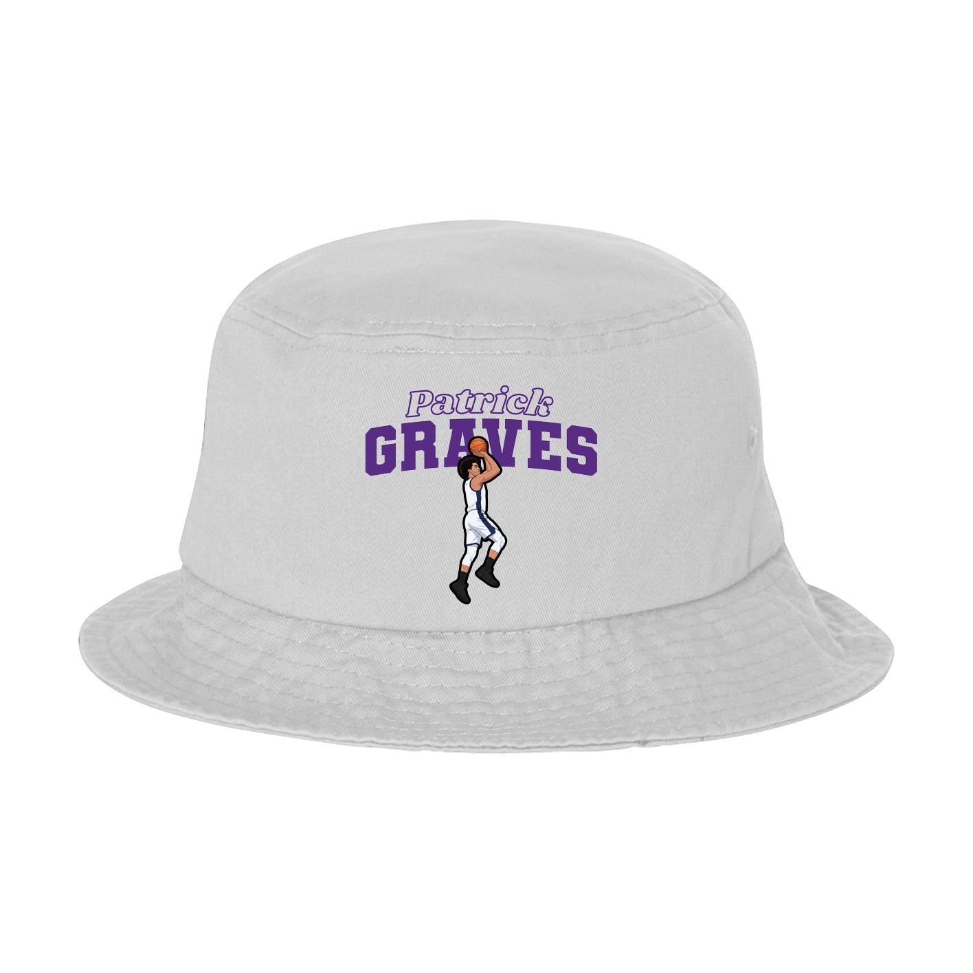 Bucket Cap — Name Arch in White