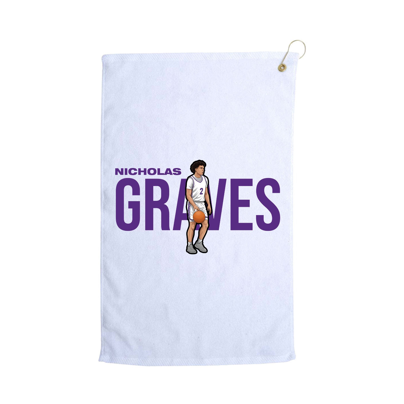 Golf Towel — Player Name in White