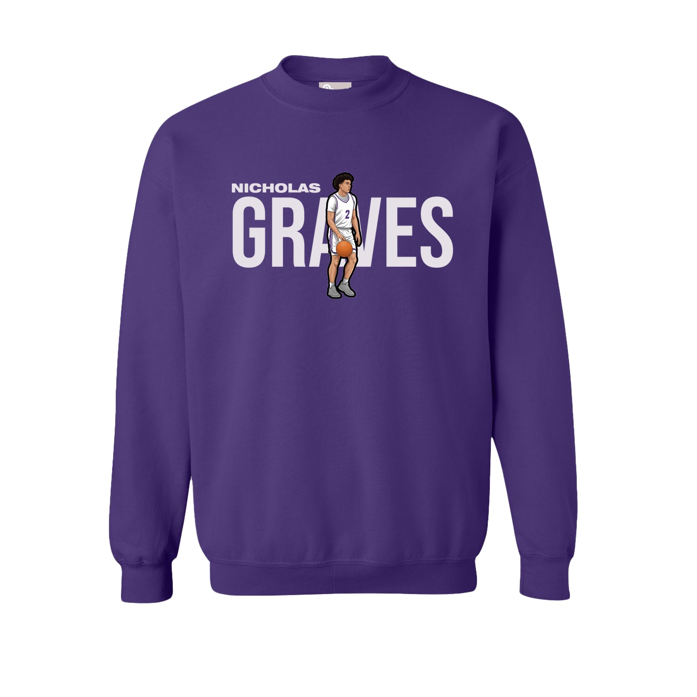 Fleece Crew — Player Name in Purple