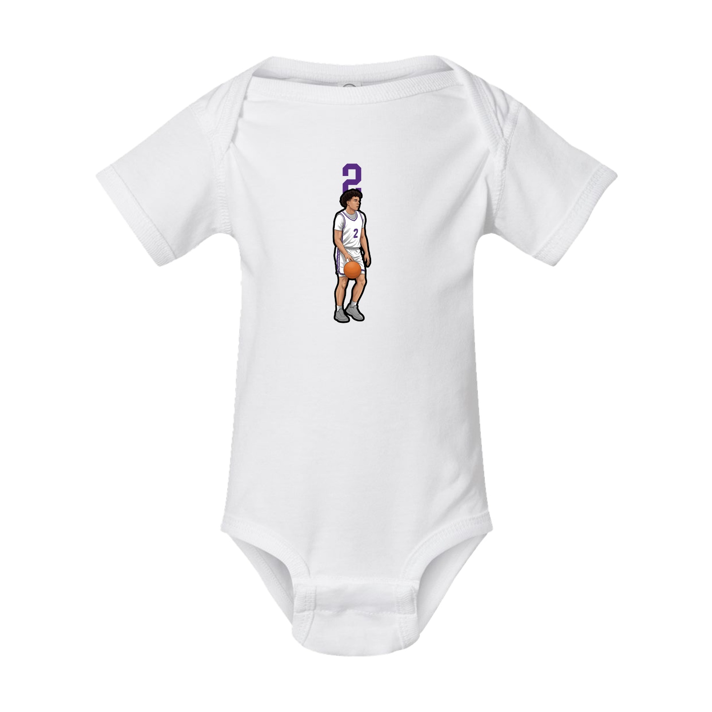 Baby Onesie — Number Top in White