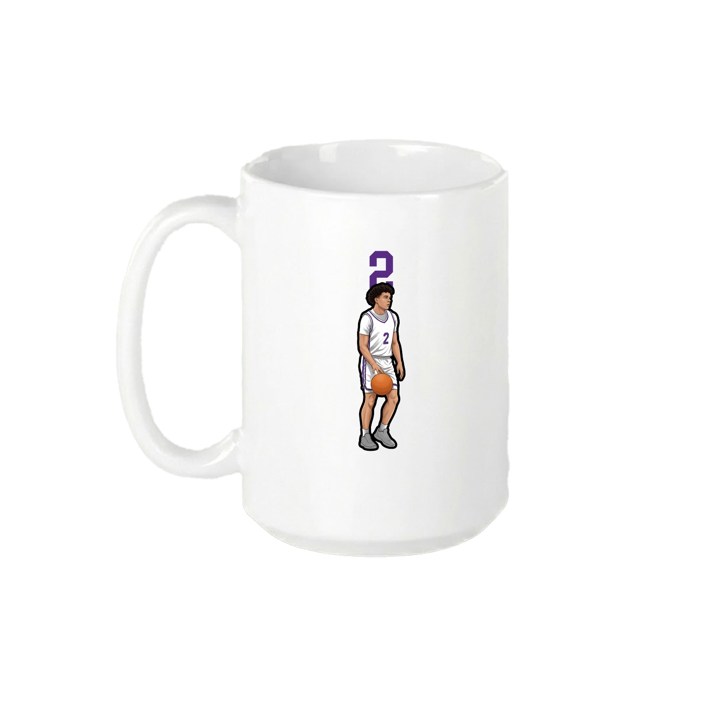 15oz Coffee Mug — Number Top in White