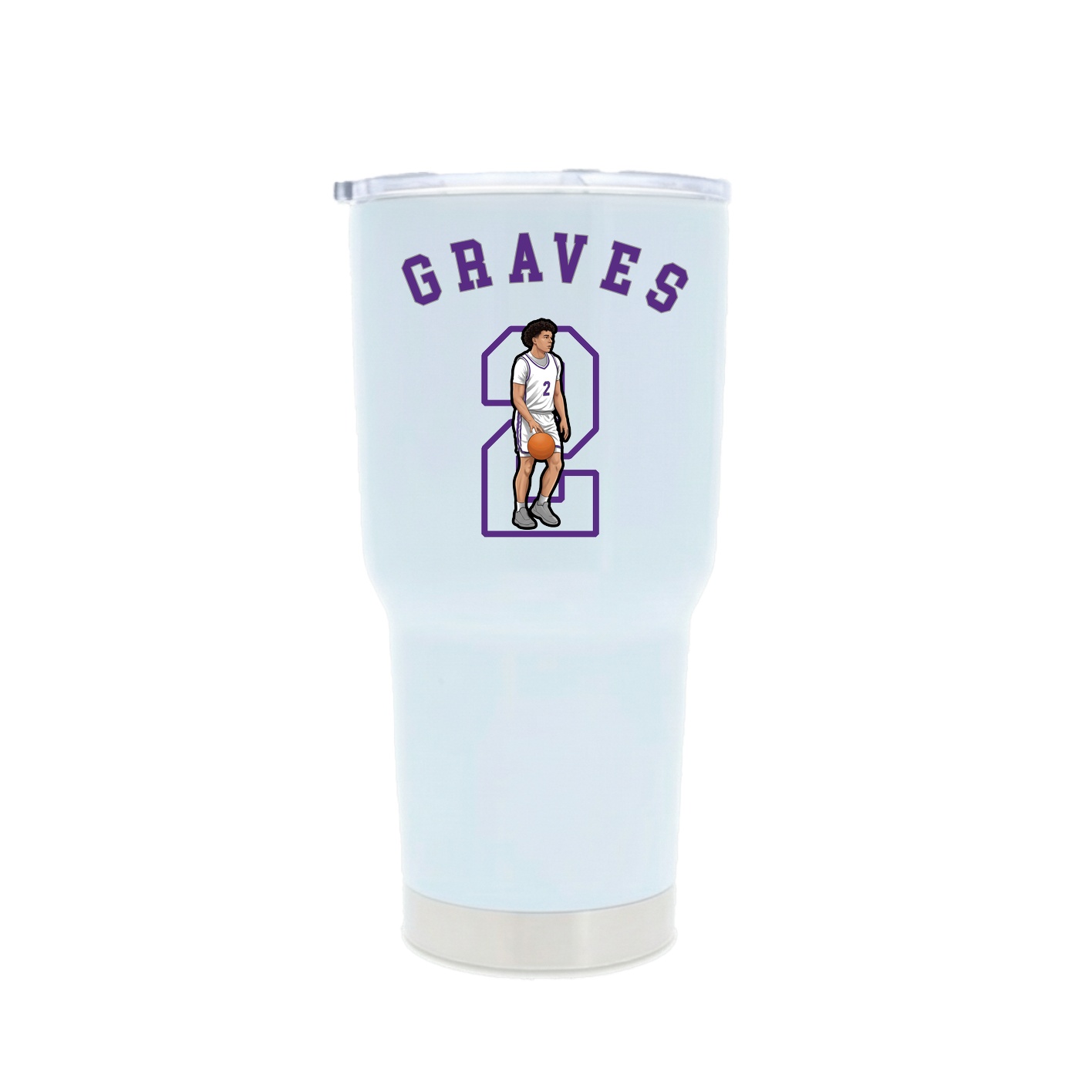 30oz Stainless Steel Tumbler — Shirsey Arch in White
