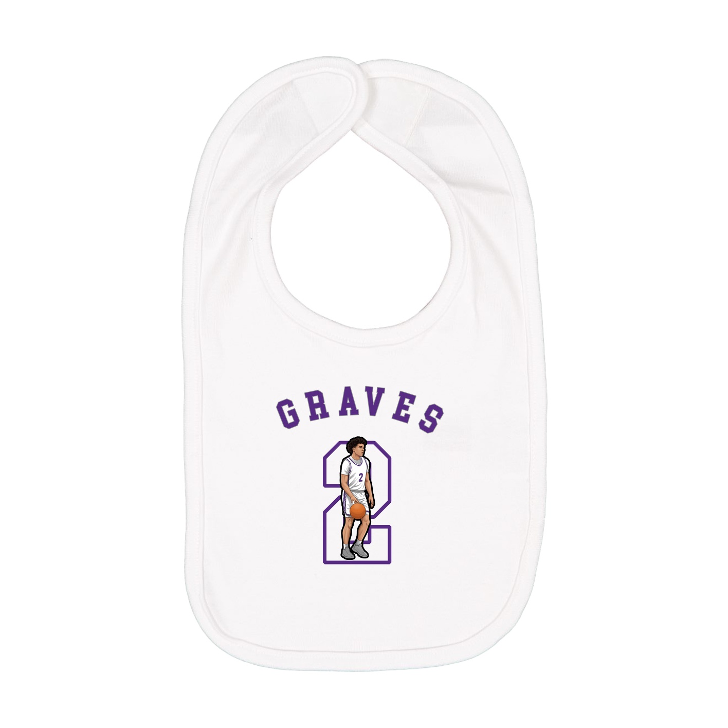 Infant Bib — Shirsey Arch in White