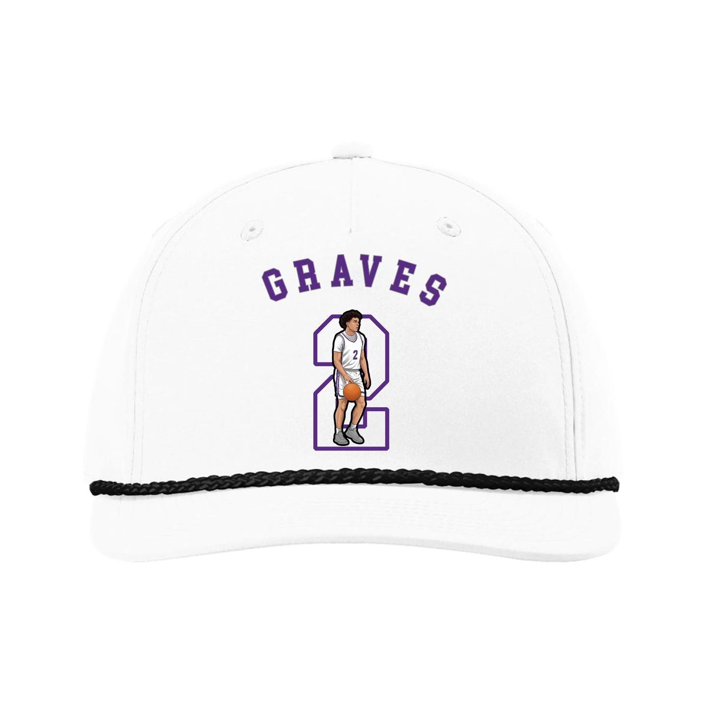 Five-Panel Classic Rope Cap — Shirsey Arch in White