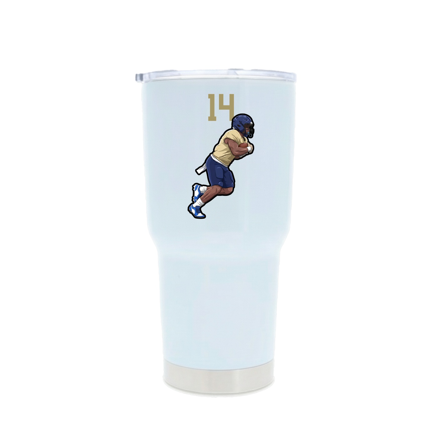 30oz Stainless Steel Tumbler — Number Top in White