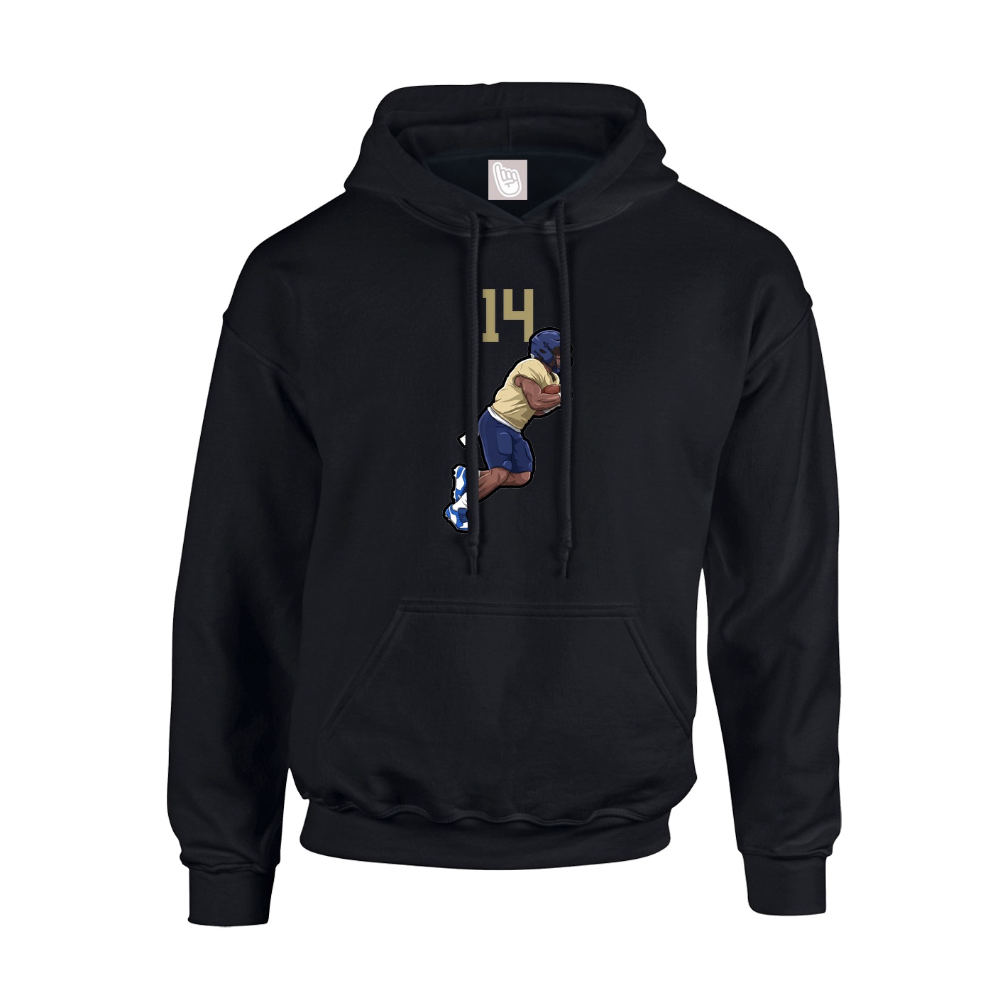 Youth Hoodie — Number Top in Black