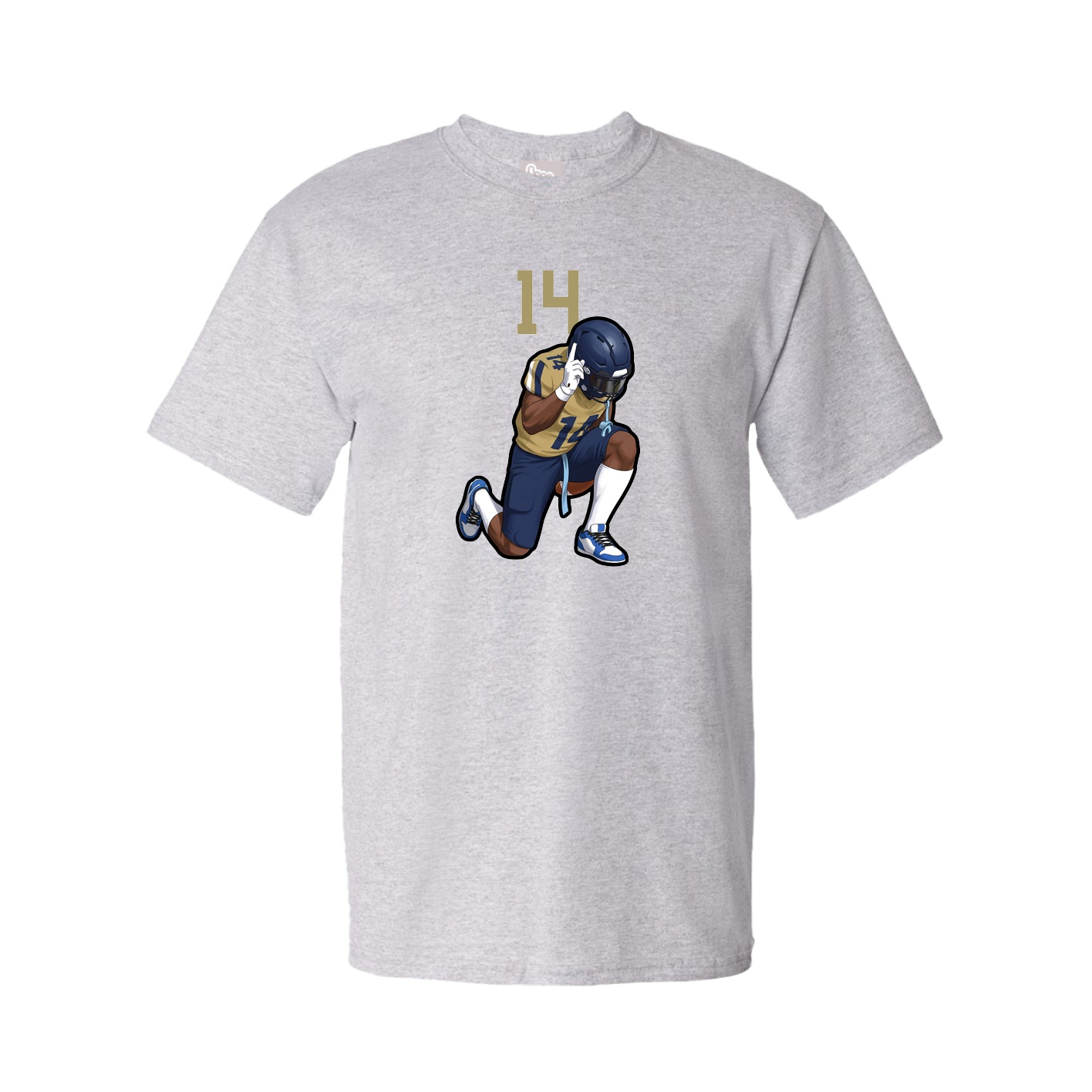 Youth Tee — Number Top in Grey