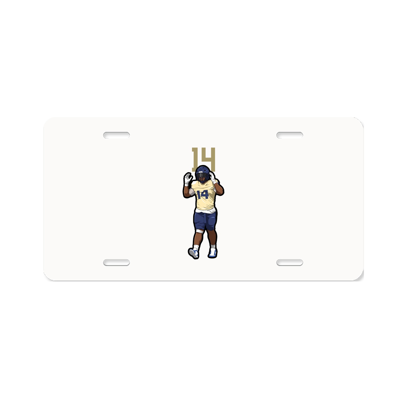License Plate — Number Top in Classic