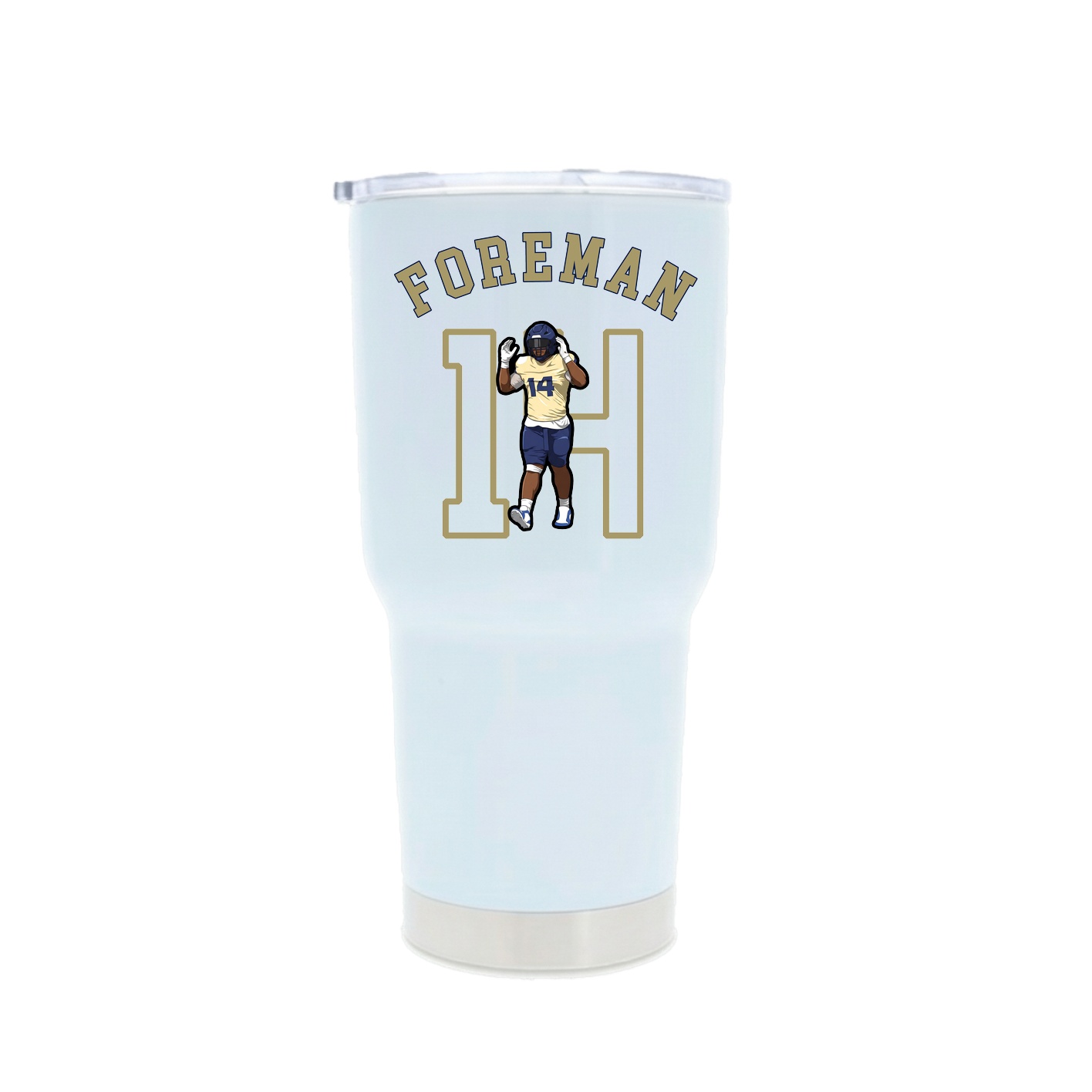 30oz Stainless Steel Tumbler — Shirsey Arch in White