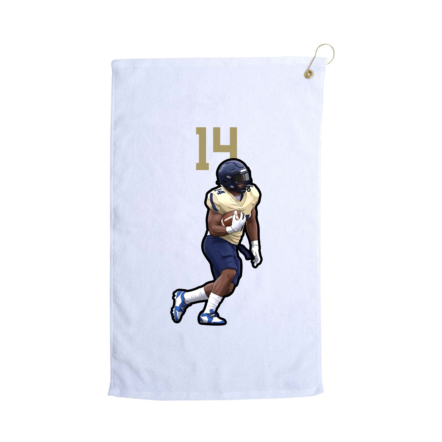 Golf Towel — Number Top in White