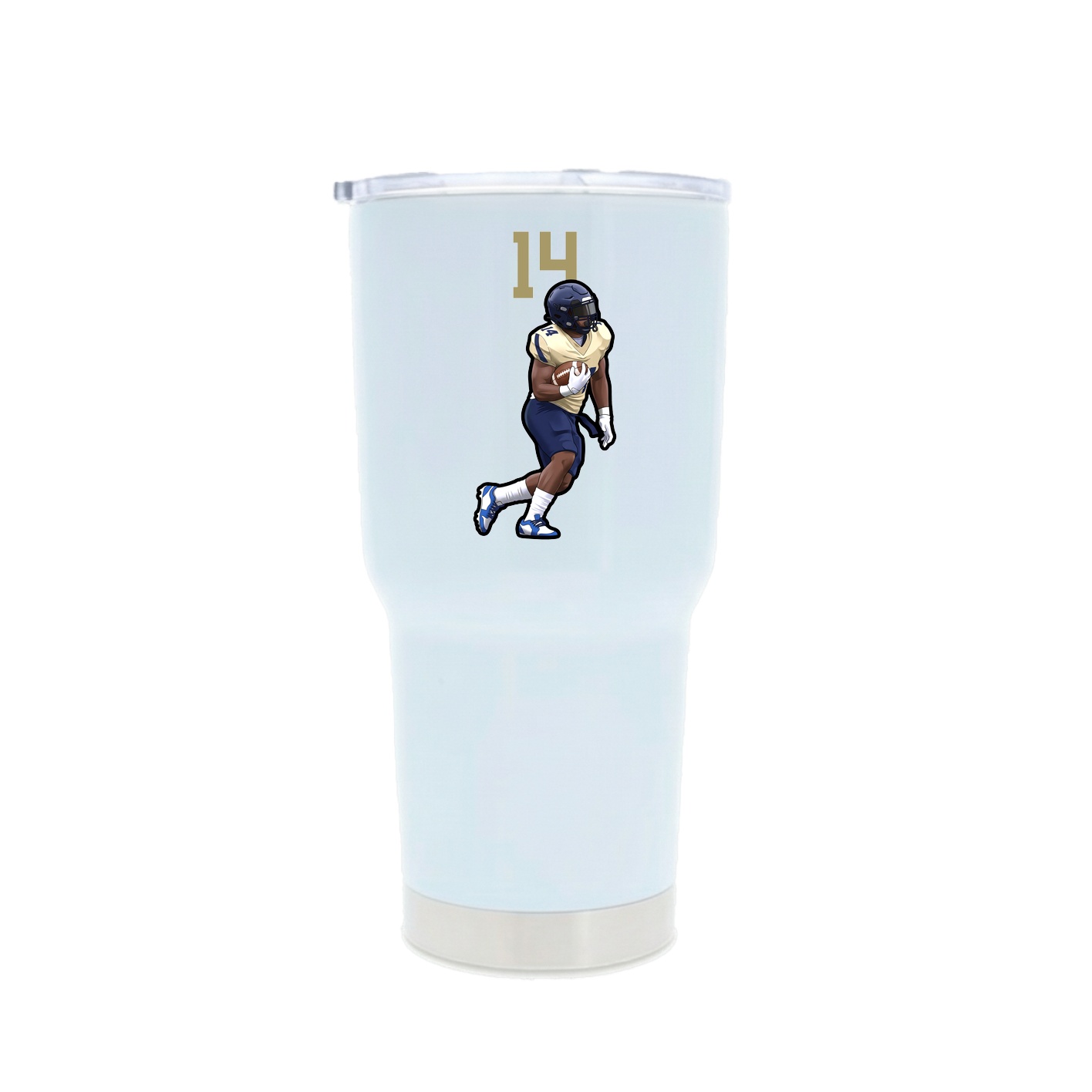 30oz Stainless Steel Tumbler — Number Top in White