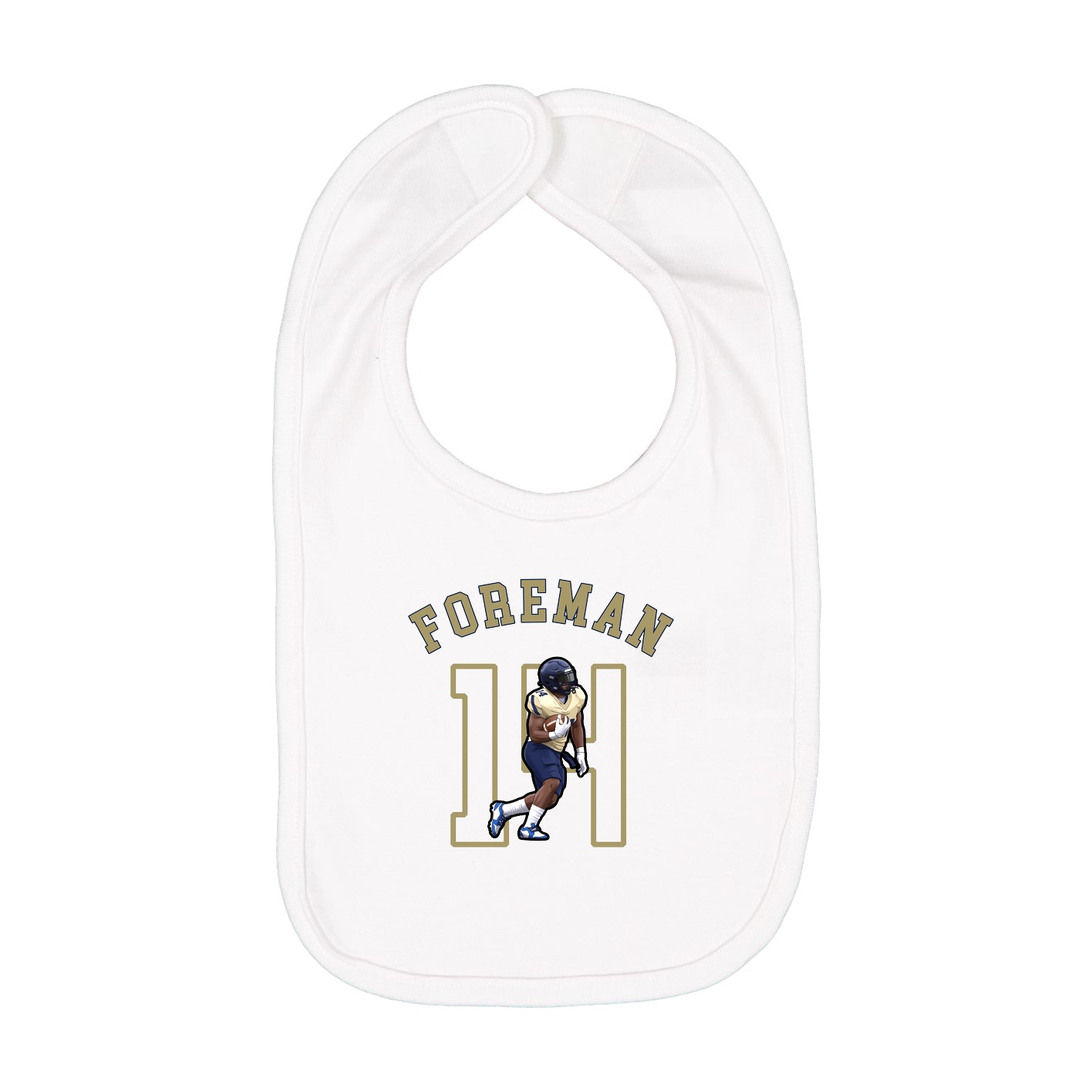 Infant Bib — Shirsey Arch in White
