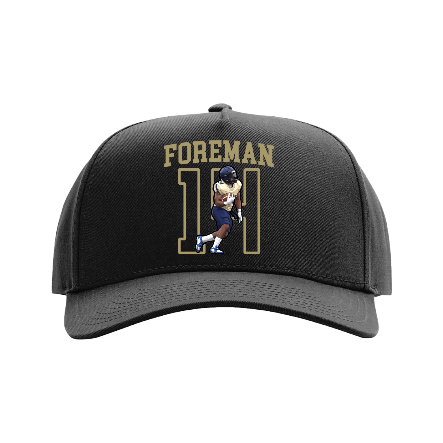 Full Fabric Five-Panel Champ Cap — Shirsey in Black