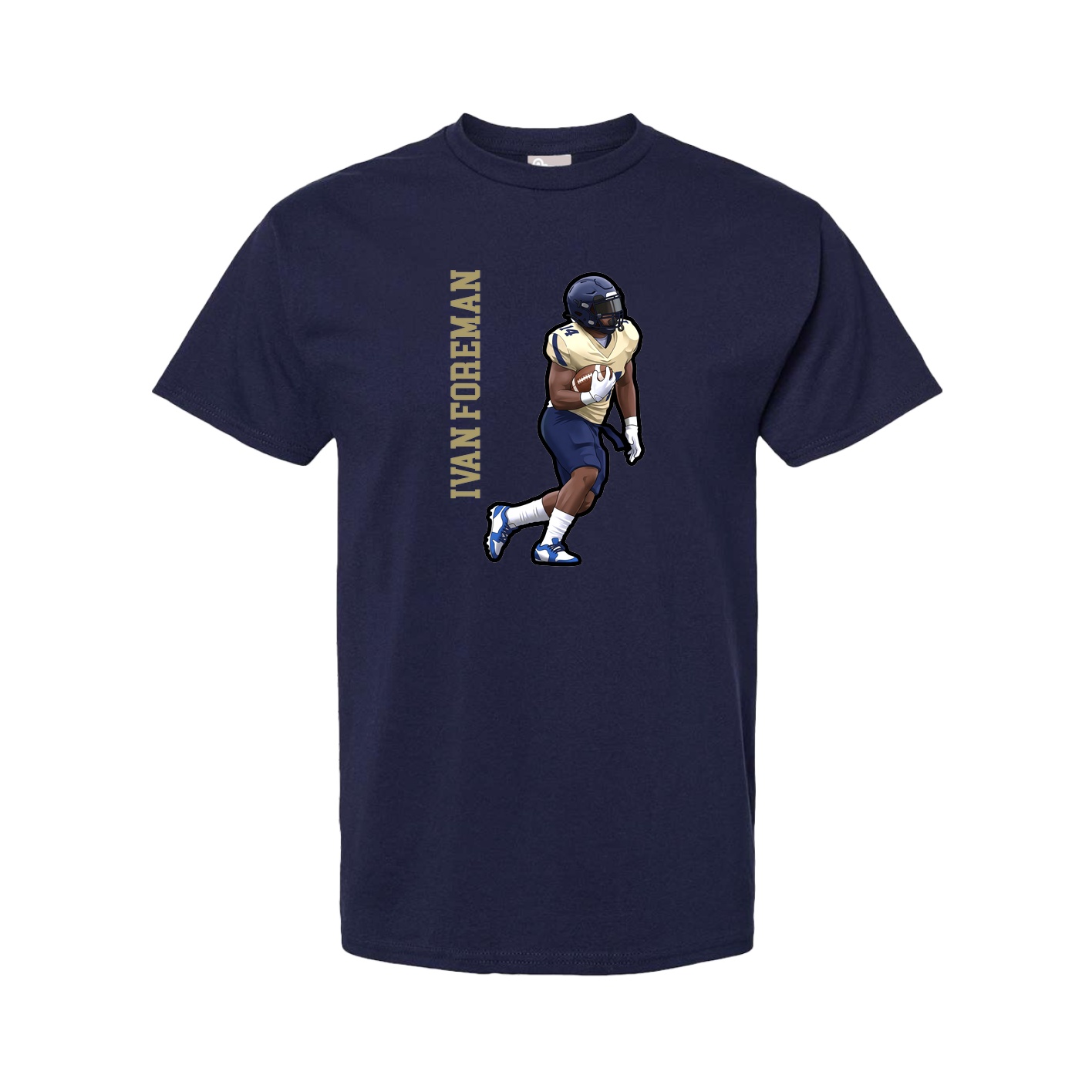 Tee — Name Vertical in Navy